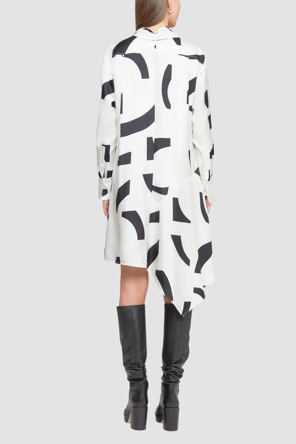 Abstract Tile Ls Shirt Drs W Neck Ties - Image 5