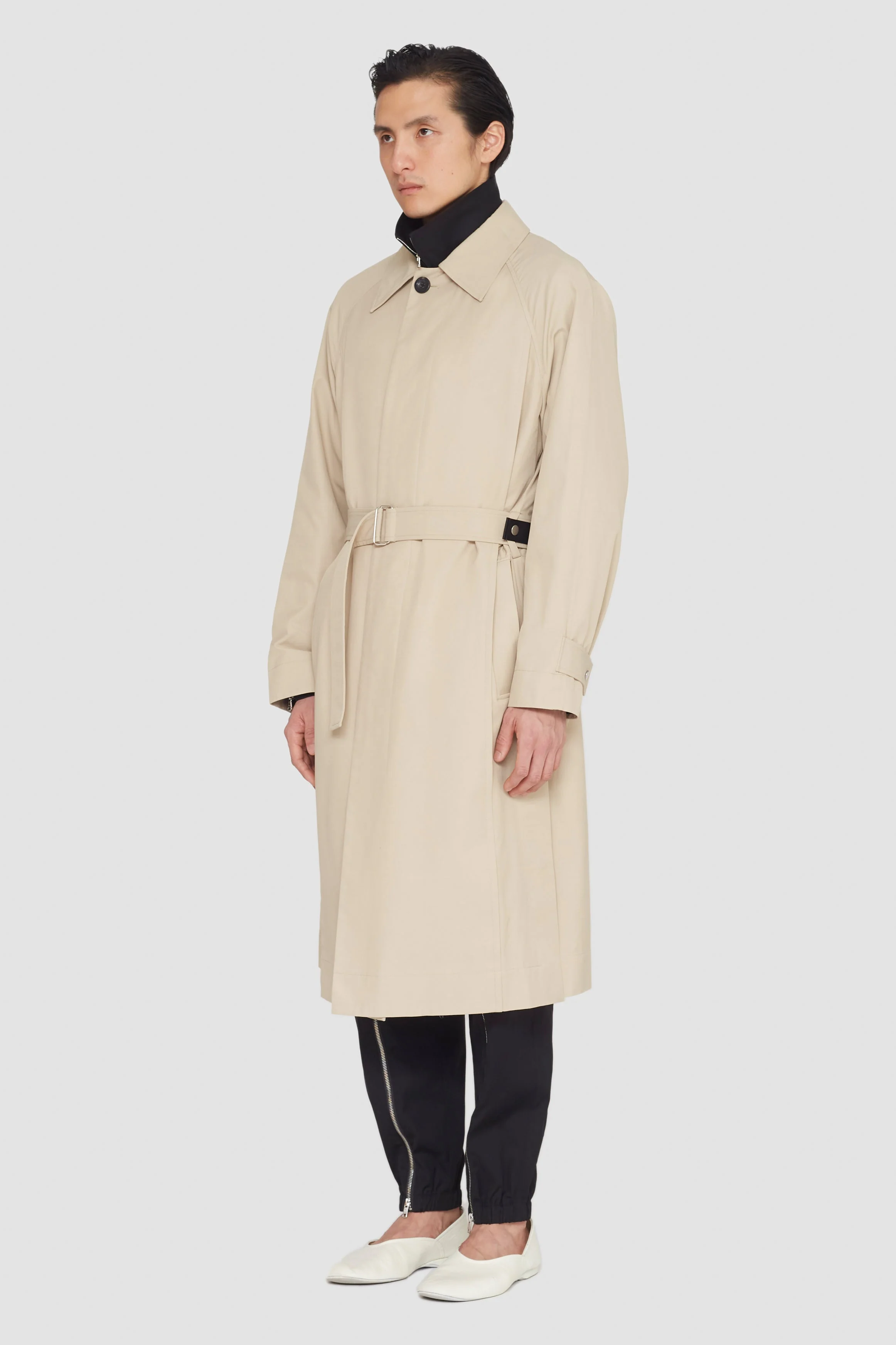 Mid-Length Belted Trench Coat - Image 3