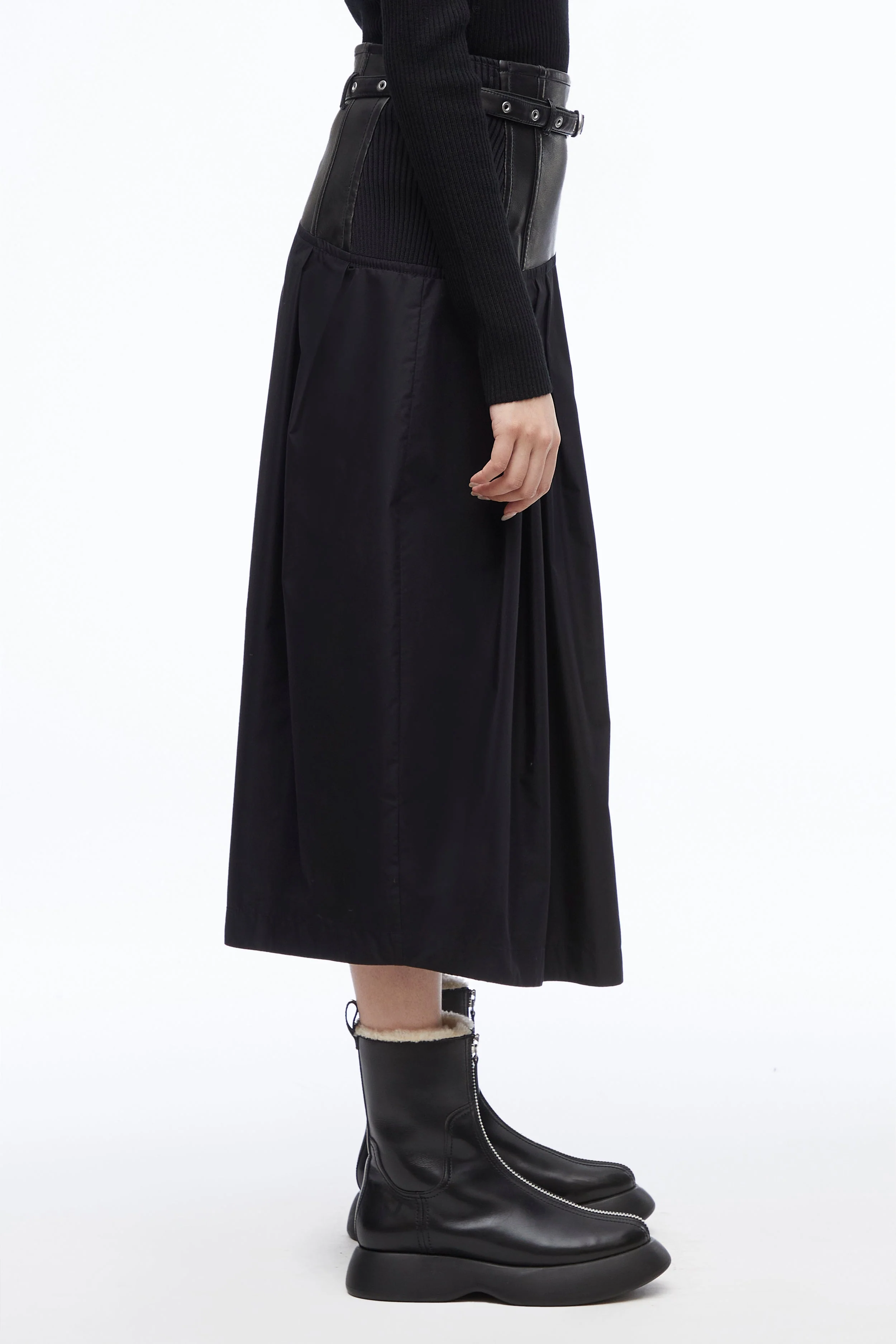 Belted Leather Skirt - Image 5