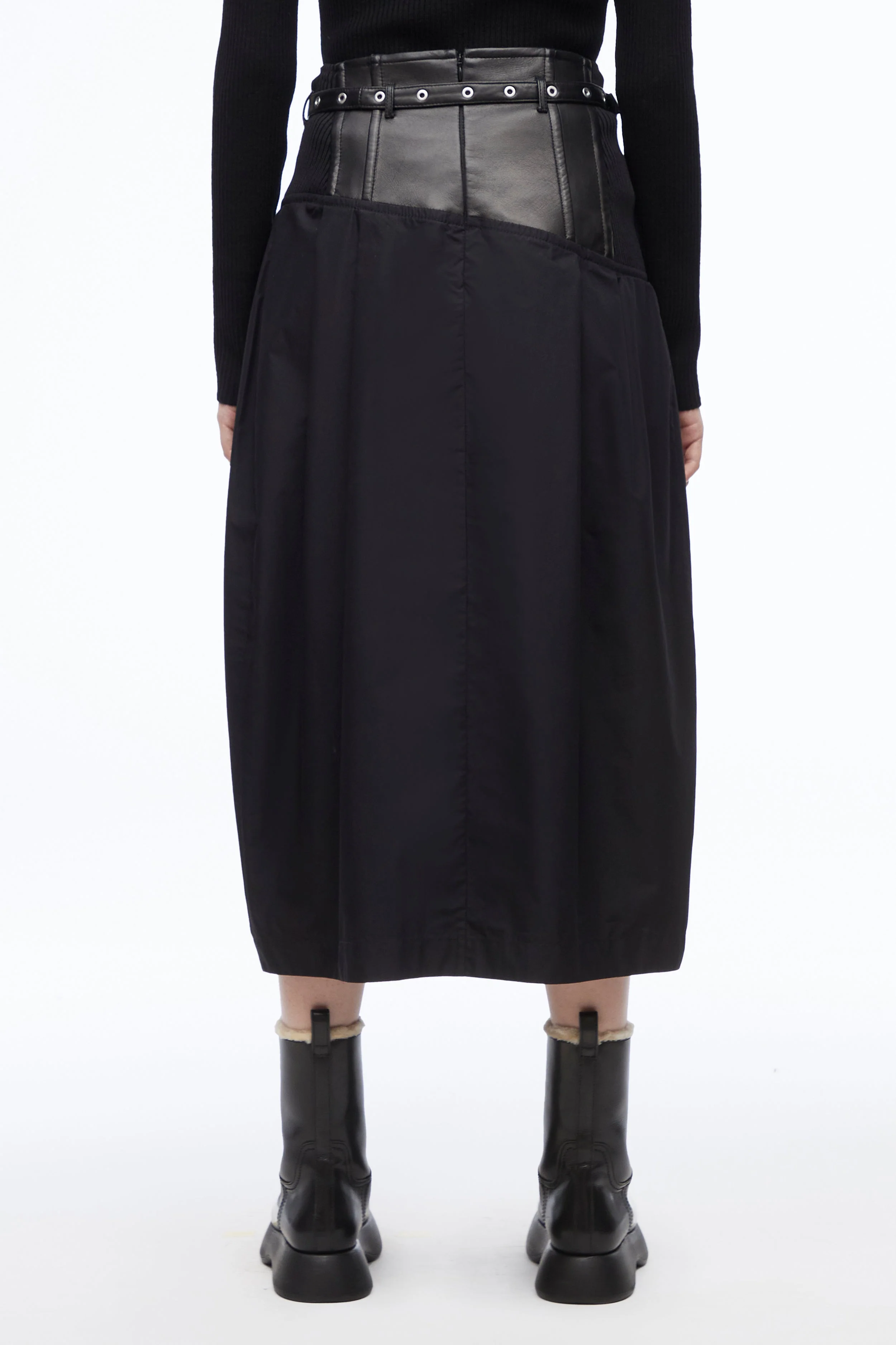 Belted Leather Skirt - Image 6