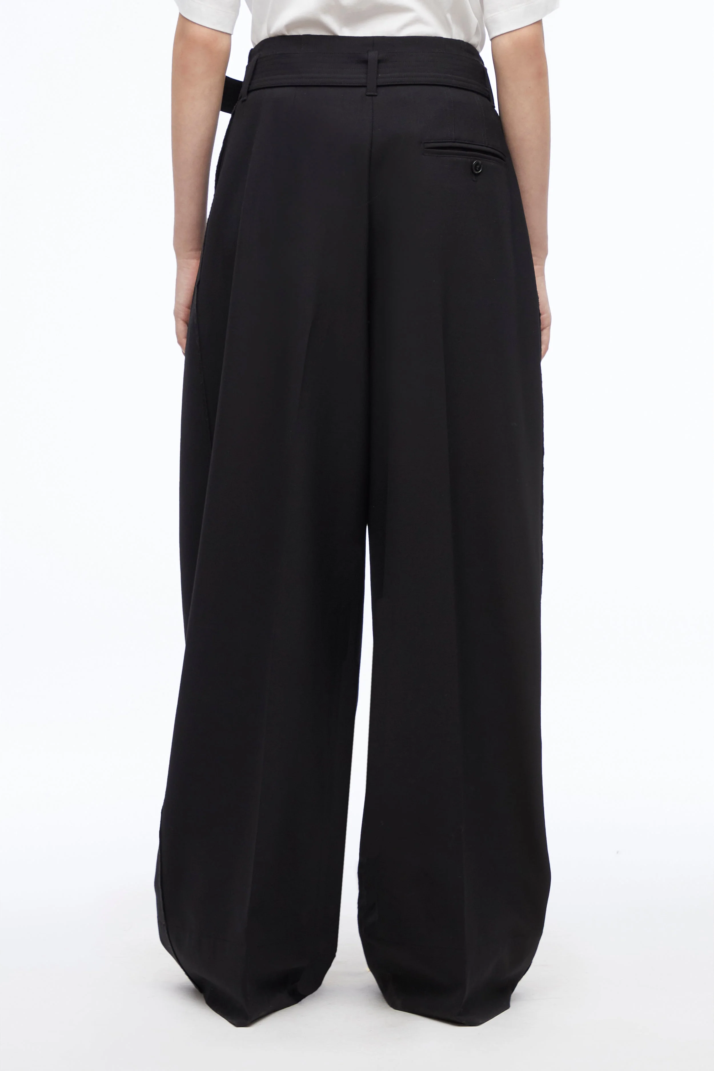 Bi Stretch Oversized Pleated Belted Pant - Image 5