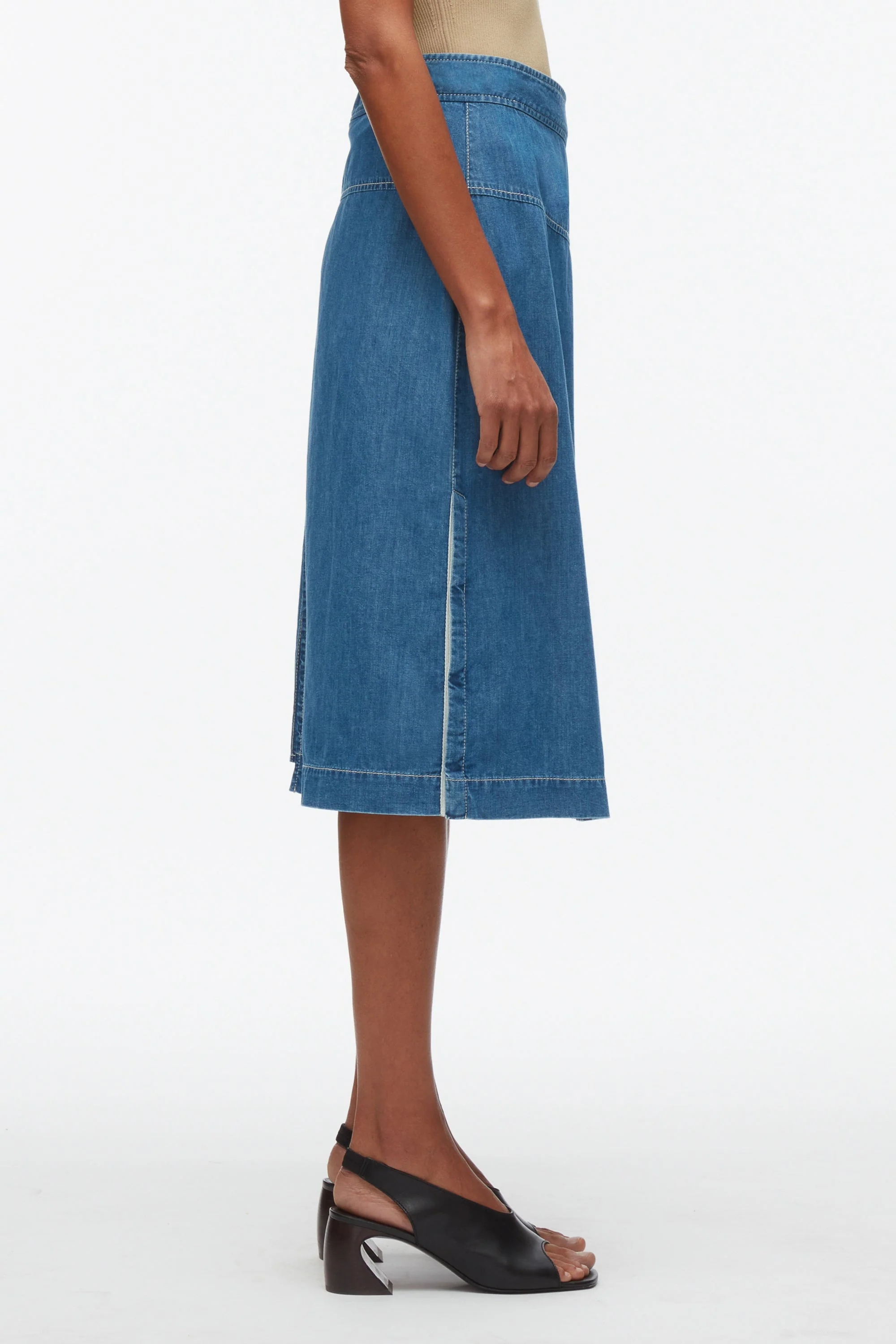 Chambray Wrap Skirt - Image 3