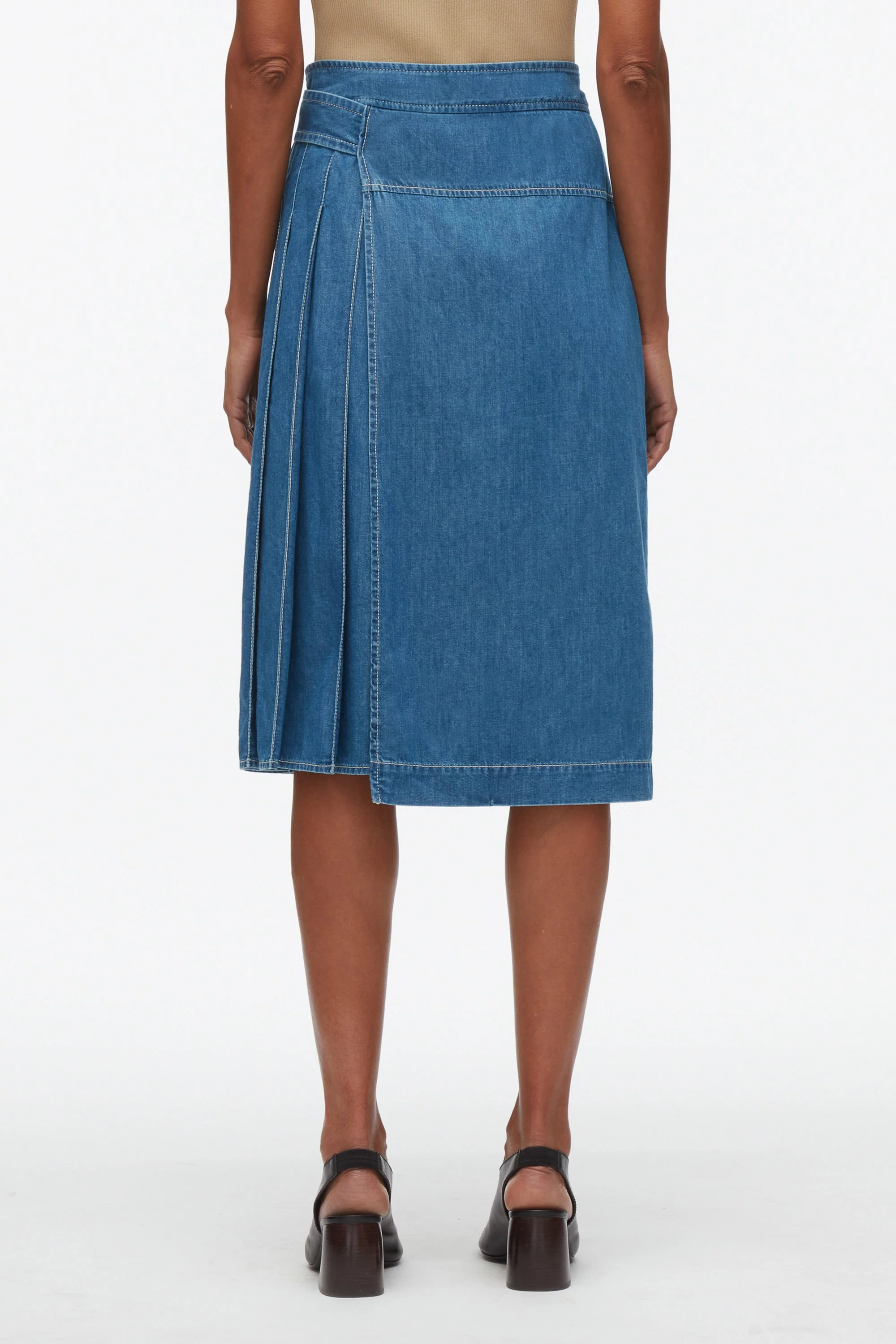 Chambray Wrap Skirt - Image 4