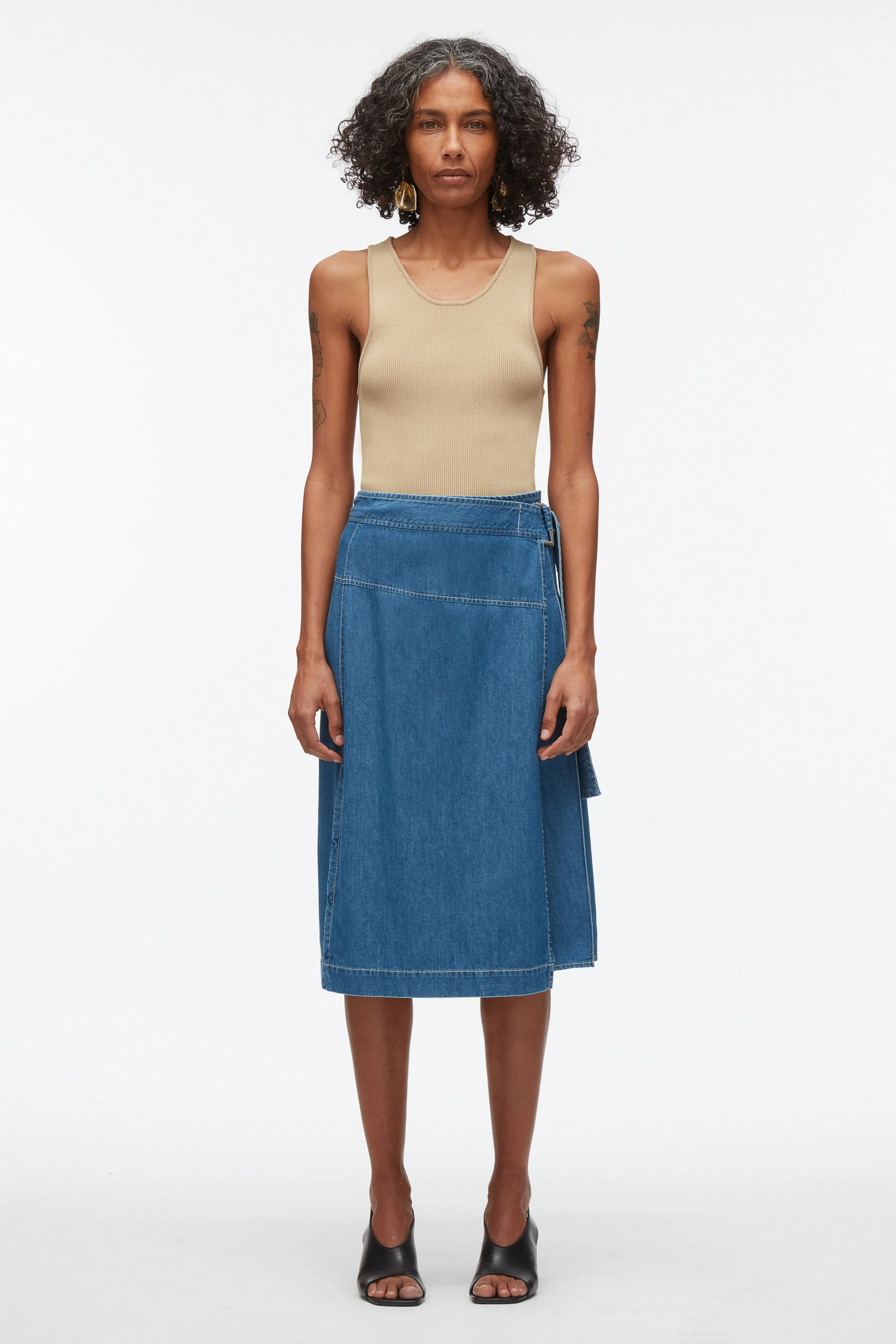 Chambray Wrap Skirt - Image 6
