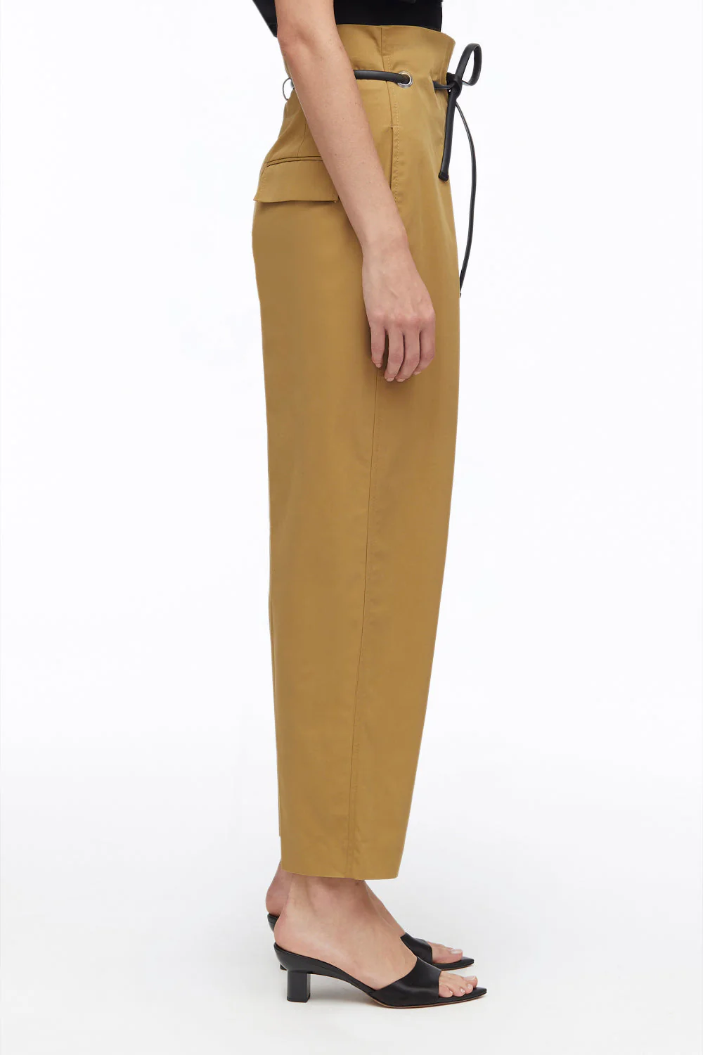 Origami Paperbag-Waist Cropped Trousers - Image 3