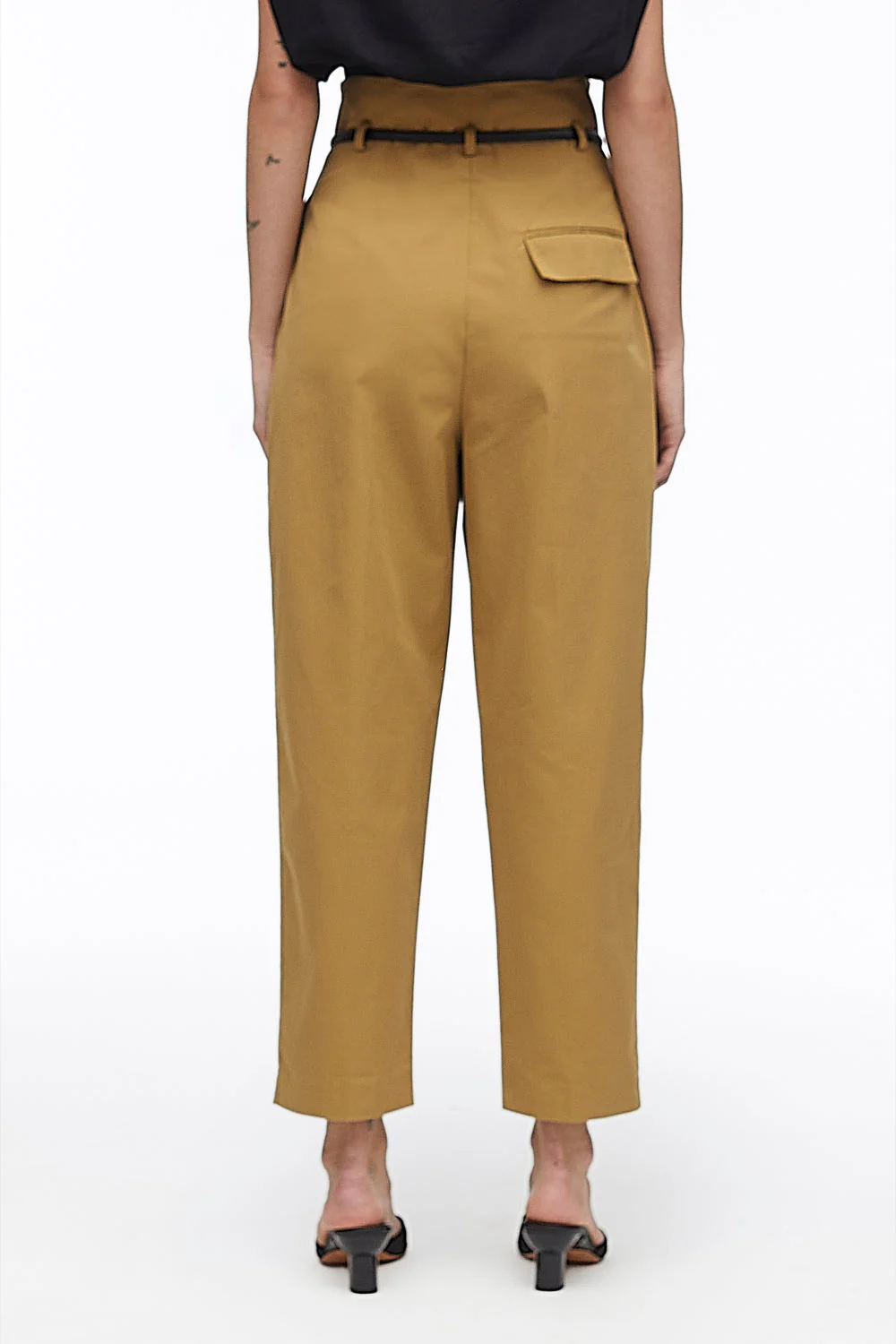 Origami Paperbag-Waist Cropped Trousers - Image 4