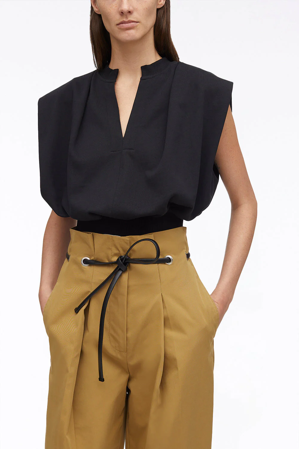 Origami Paperbag-Waist Cropped Trousers - Image 5