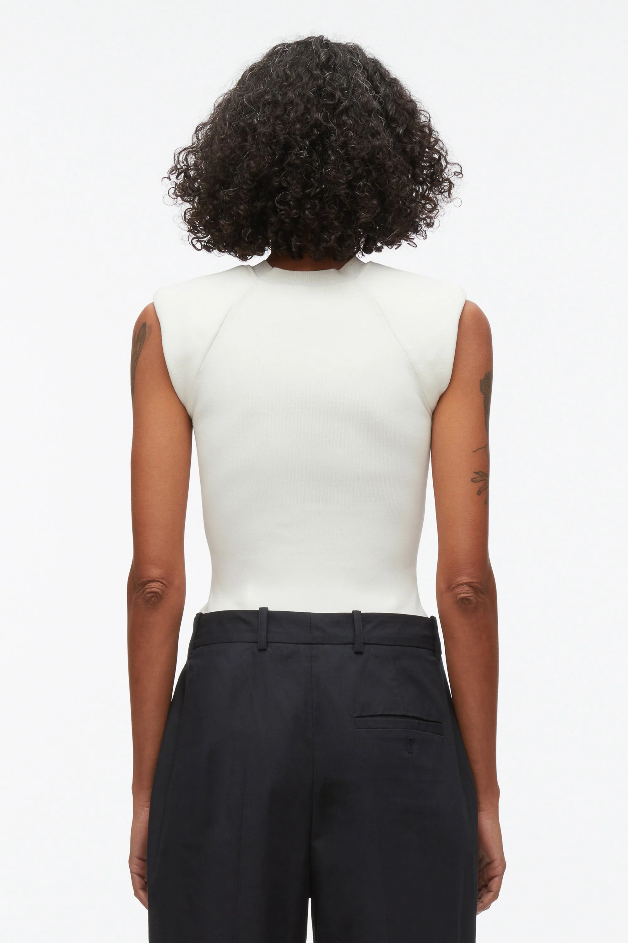 Compact Rib Sleeveless Top - Image 5