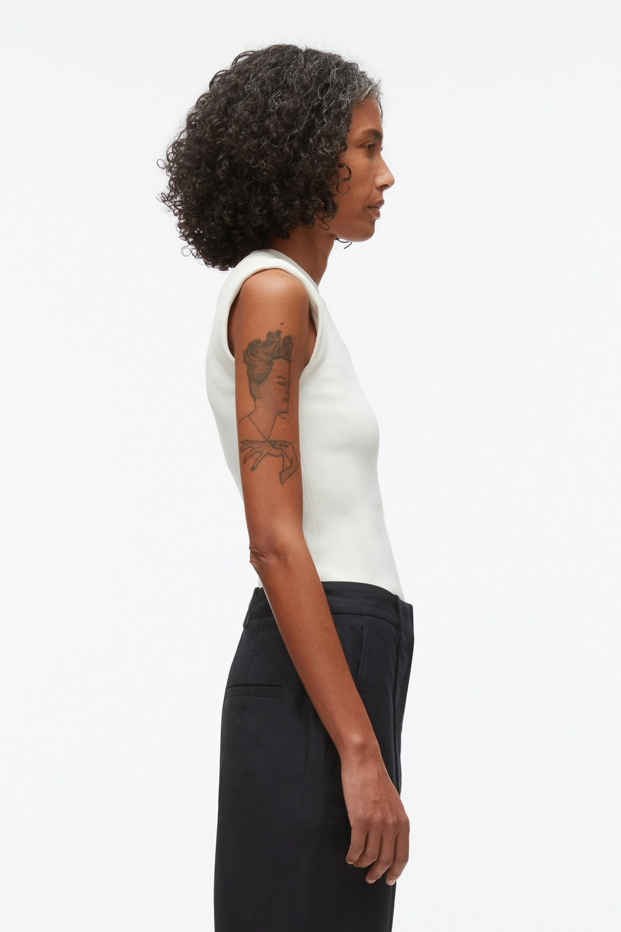 Compact Rib Sleeveless Top - Image 4