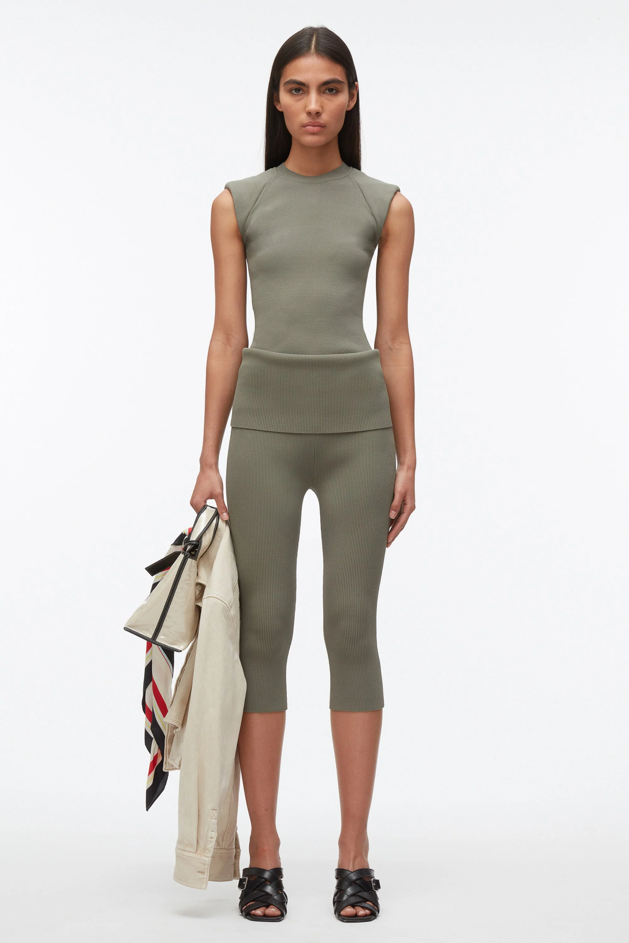 Compact Rib Sleeveless Top - Image 6
