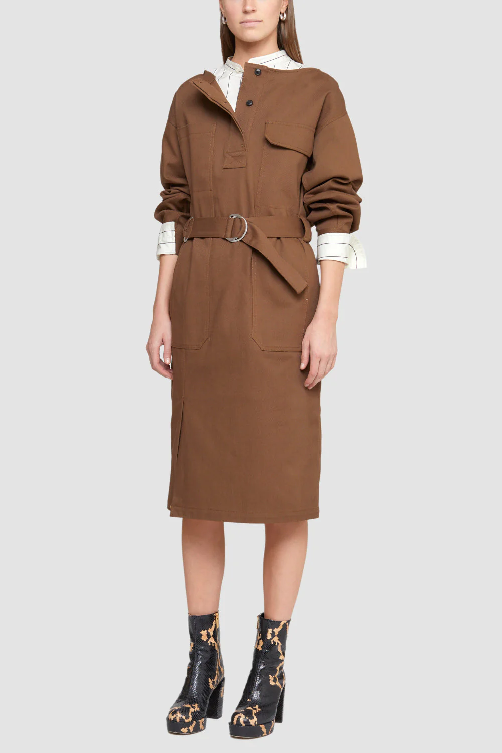 Cotton Twill Belted Ls Utility Drs - Image 3