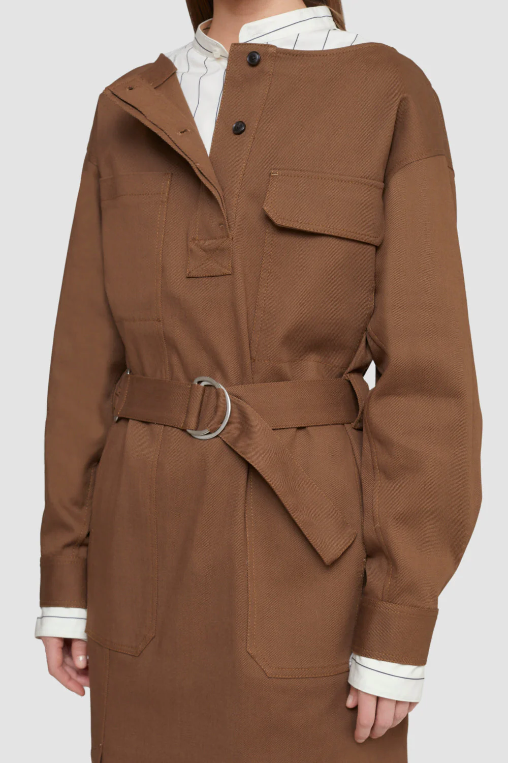 Cotton Twill Belted Ls Utility Drs - Image 5