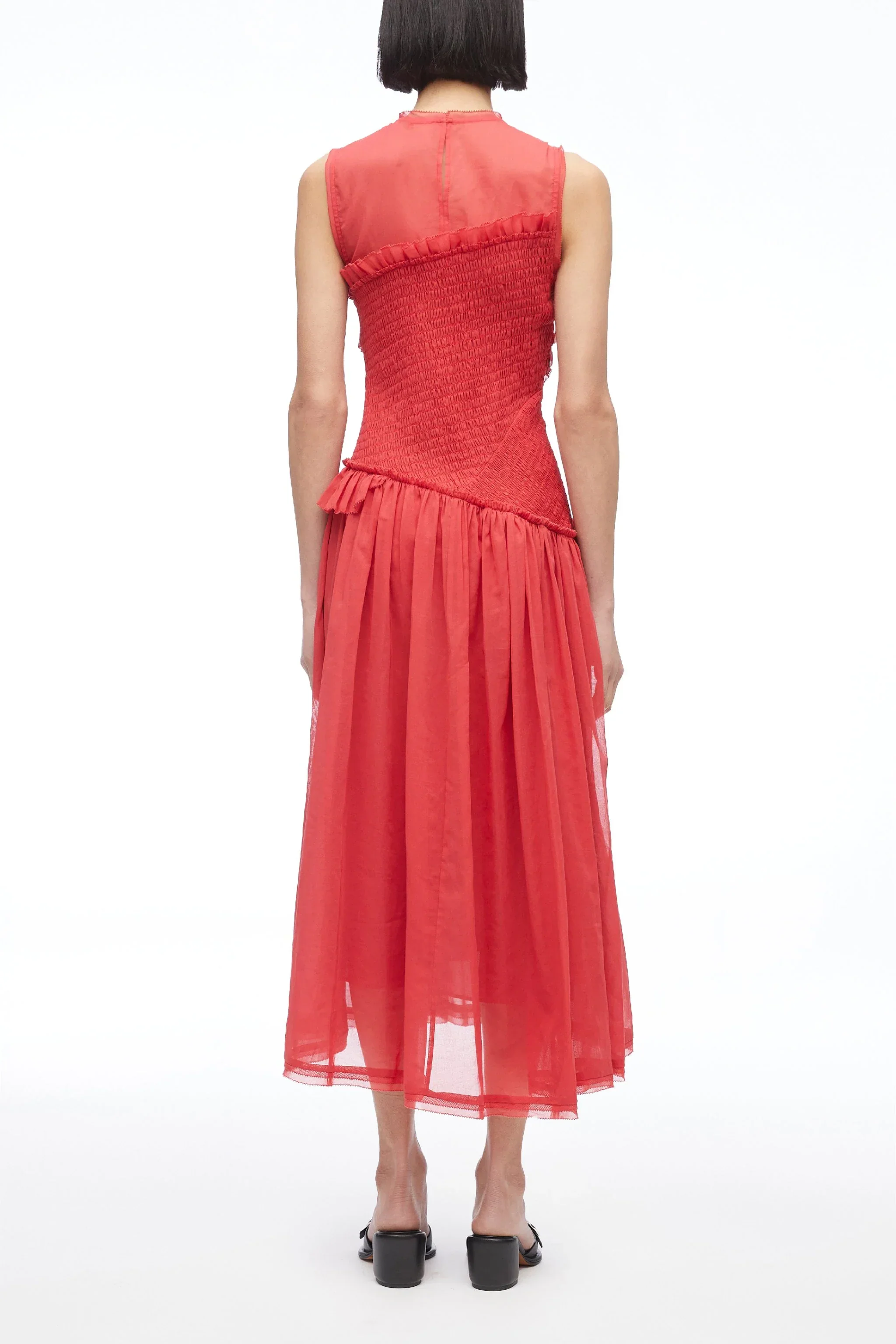 Cotton Voile Sleeveless Midi Dress - Image 10