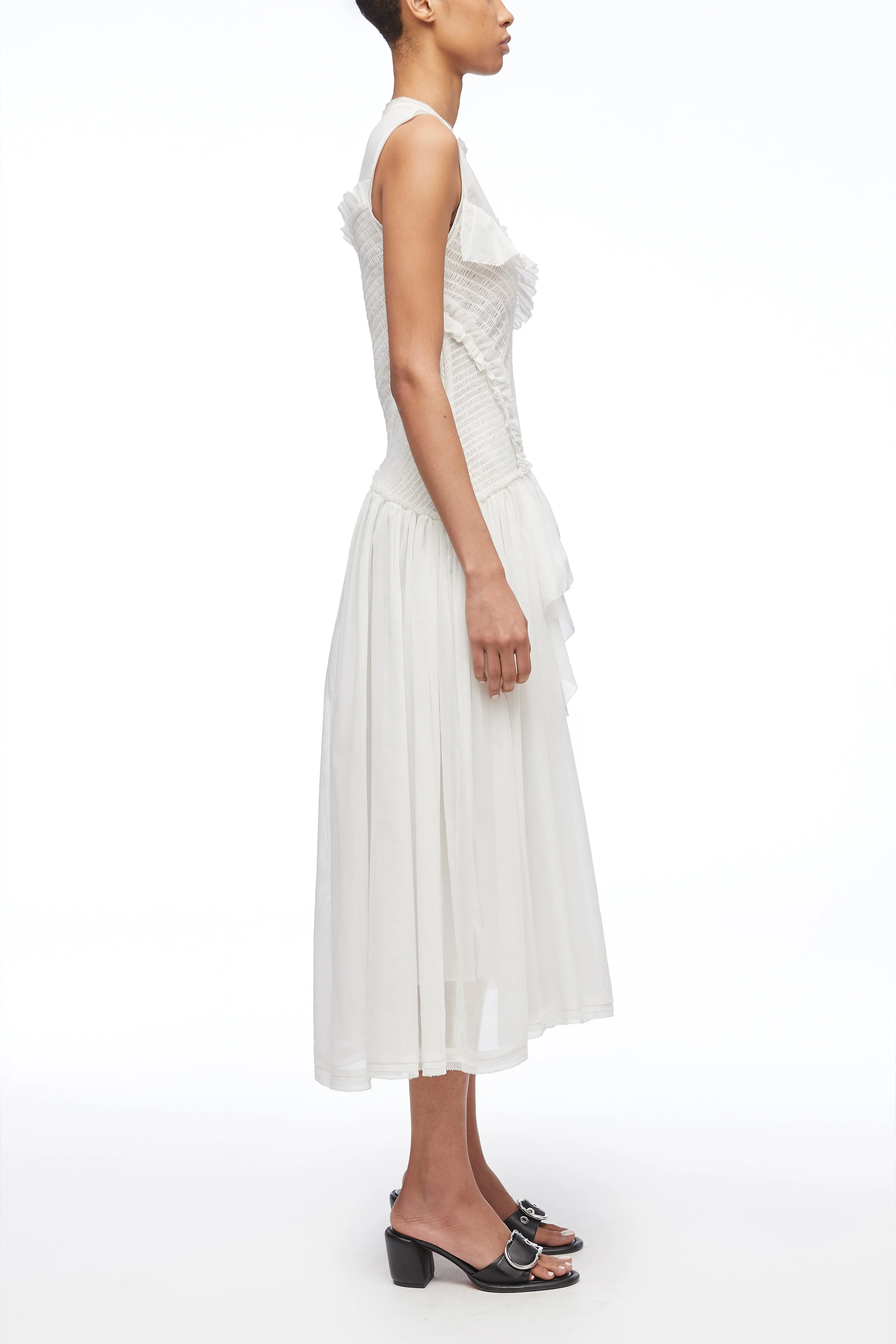 Cotton Voile Sleeveless Midi Dress - Image 6
