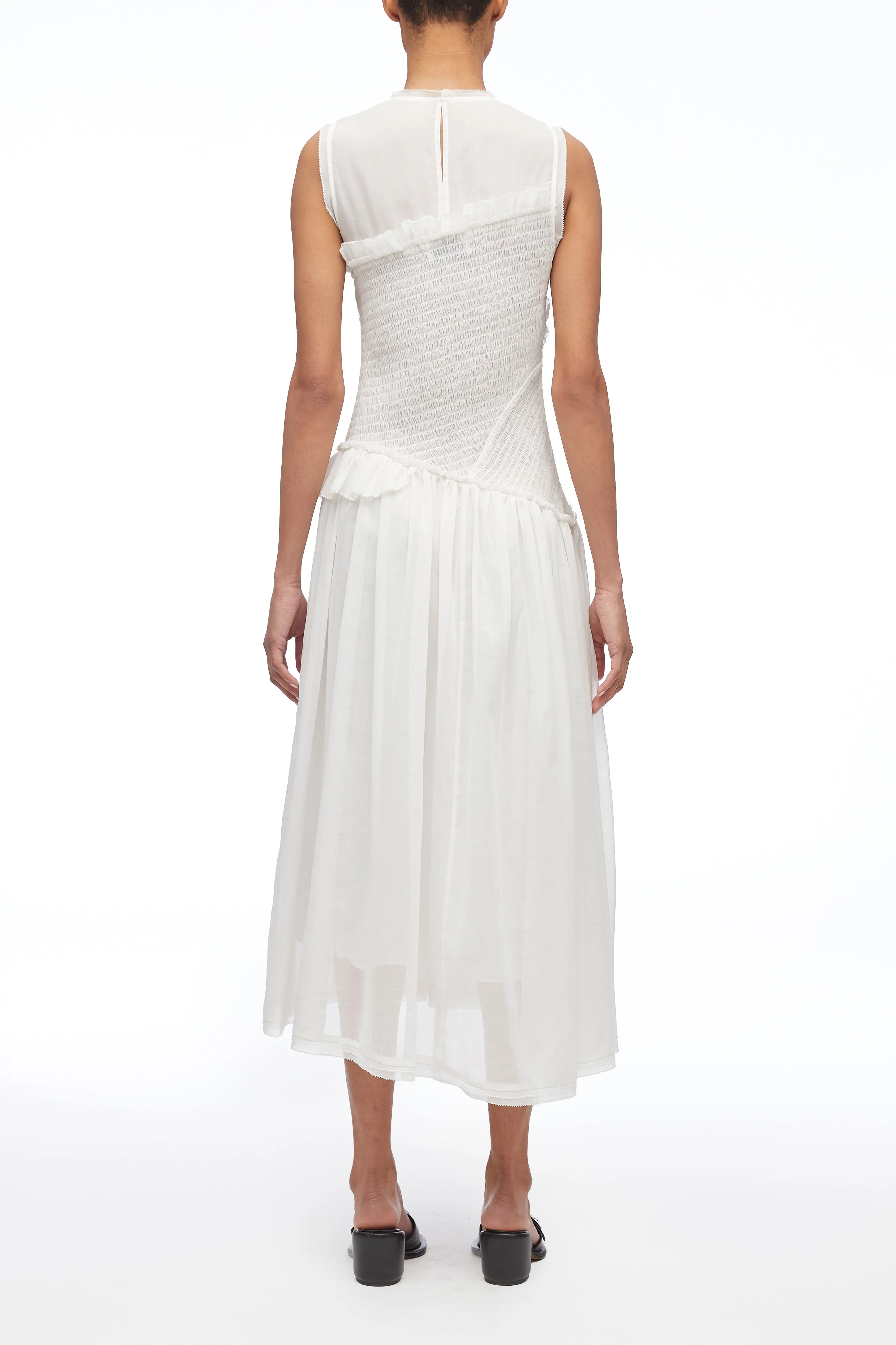 Cotton Voile Sleeveless Midi Dress - Image 7
