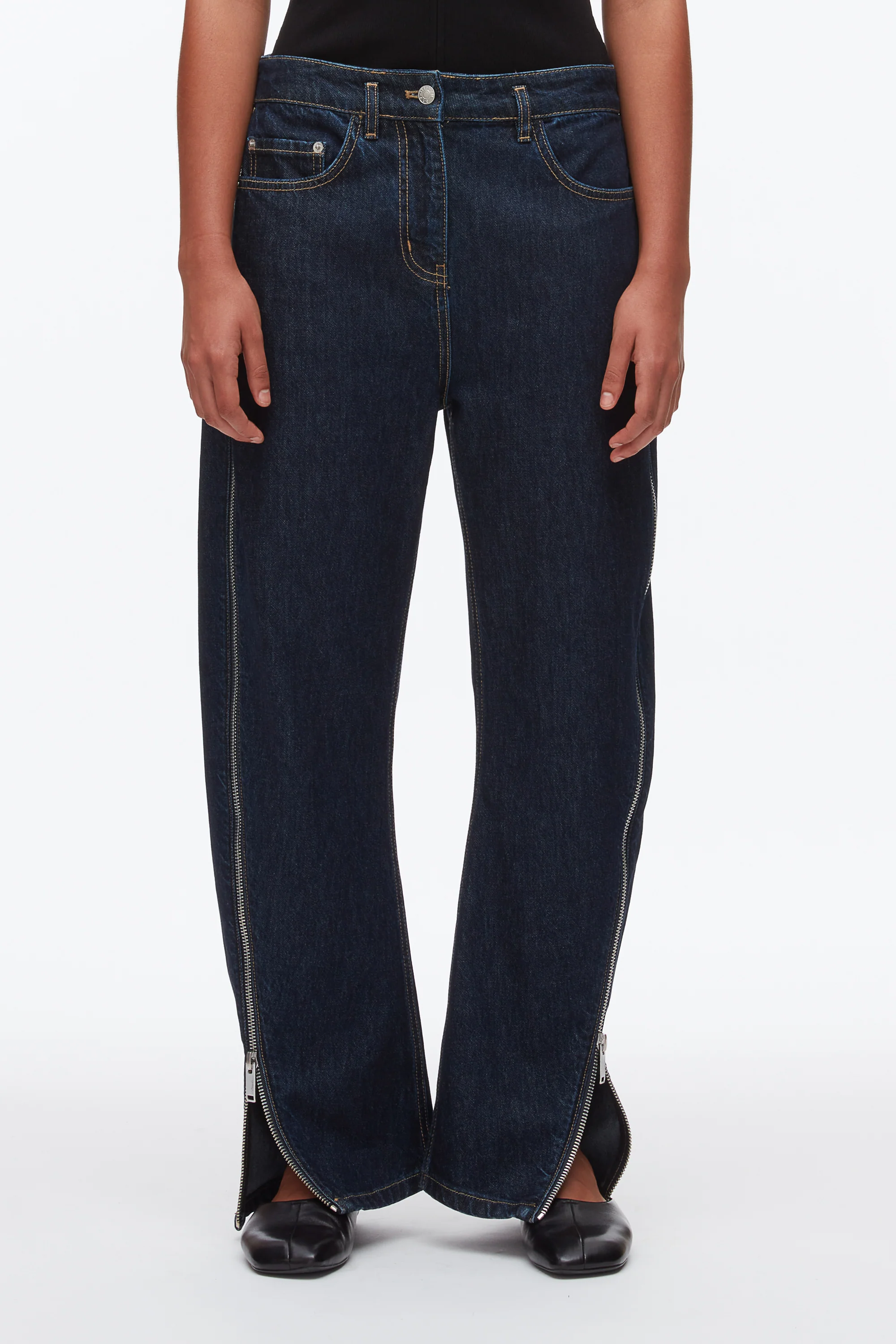 Curve Denim Pant with Zip - Image 3