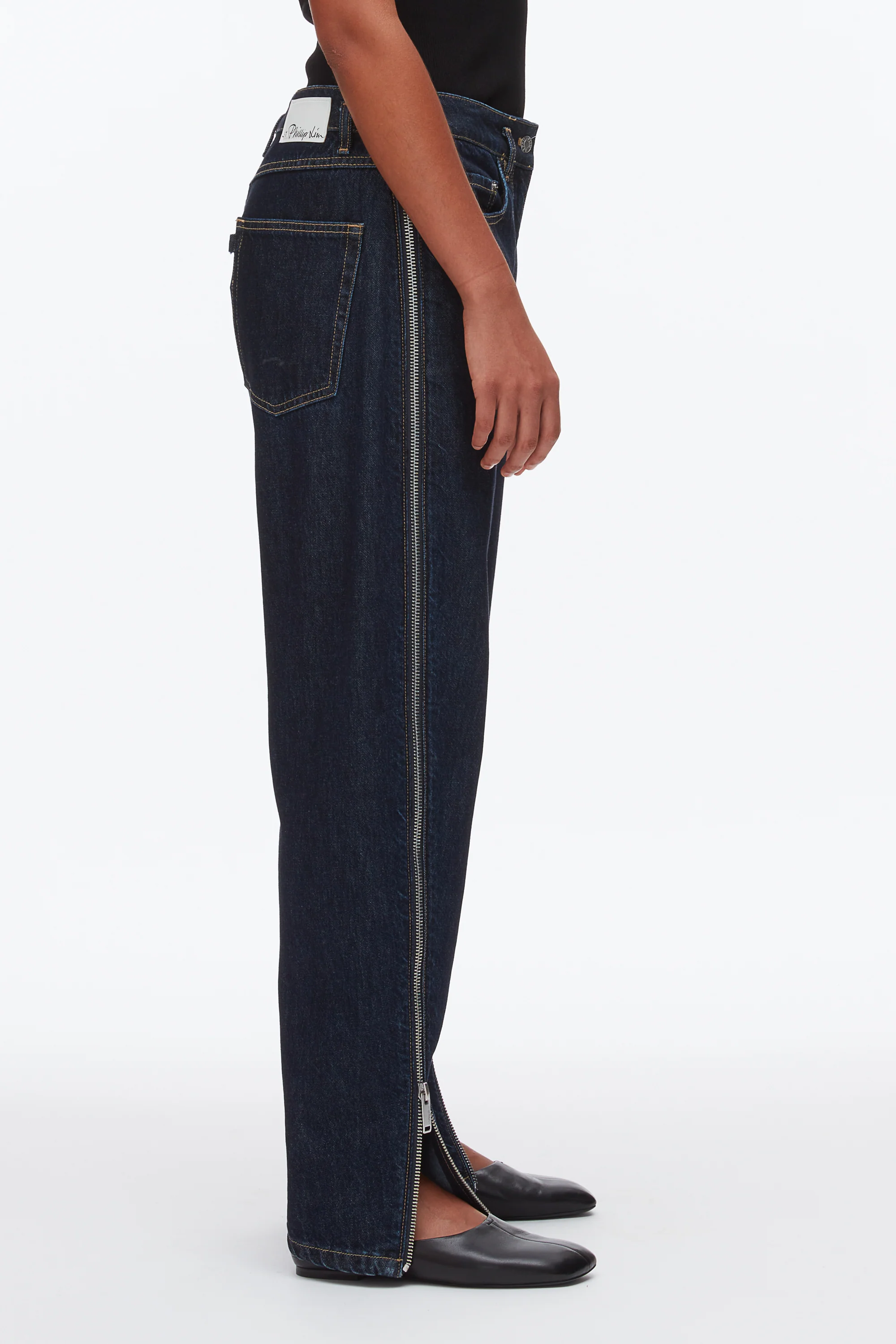 Curve Denim Pant with Zip - Image 4