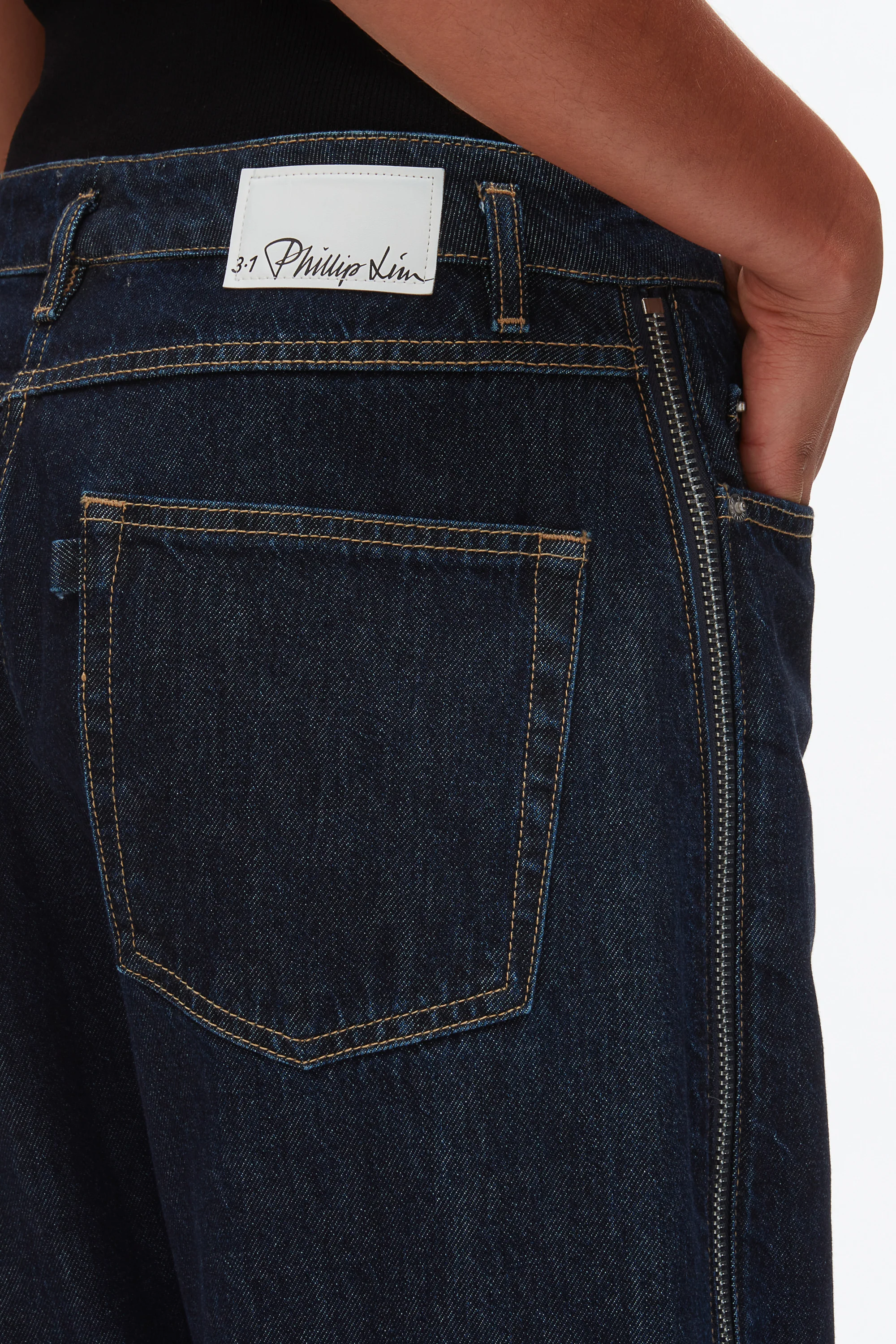Curve Denim Pant with Zip - Image 6