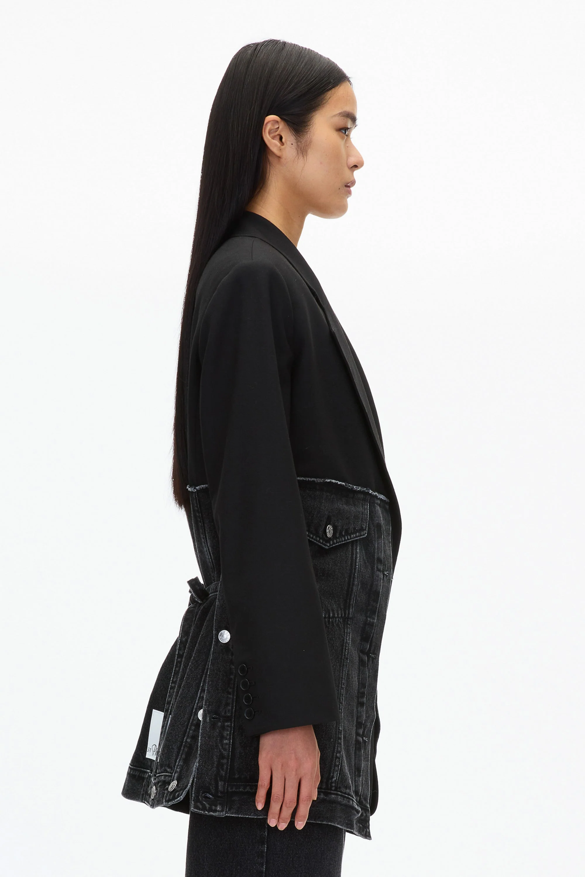 Oversized Hybrid Denim Blazer - Image 3