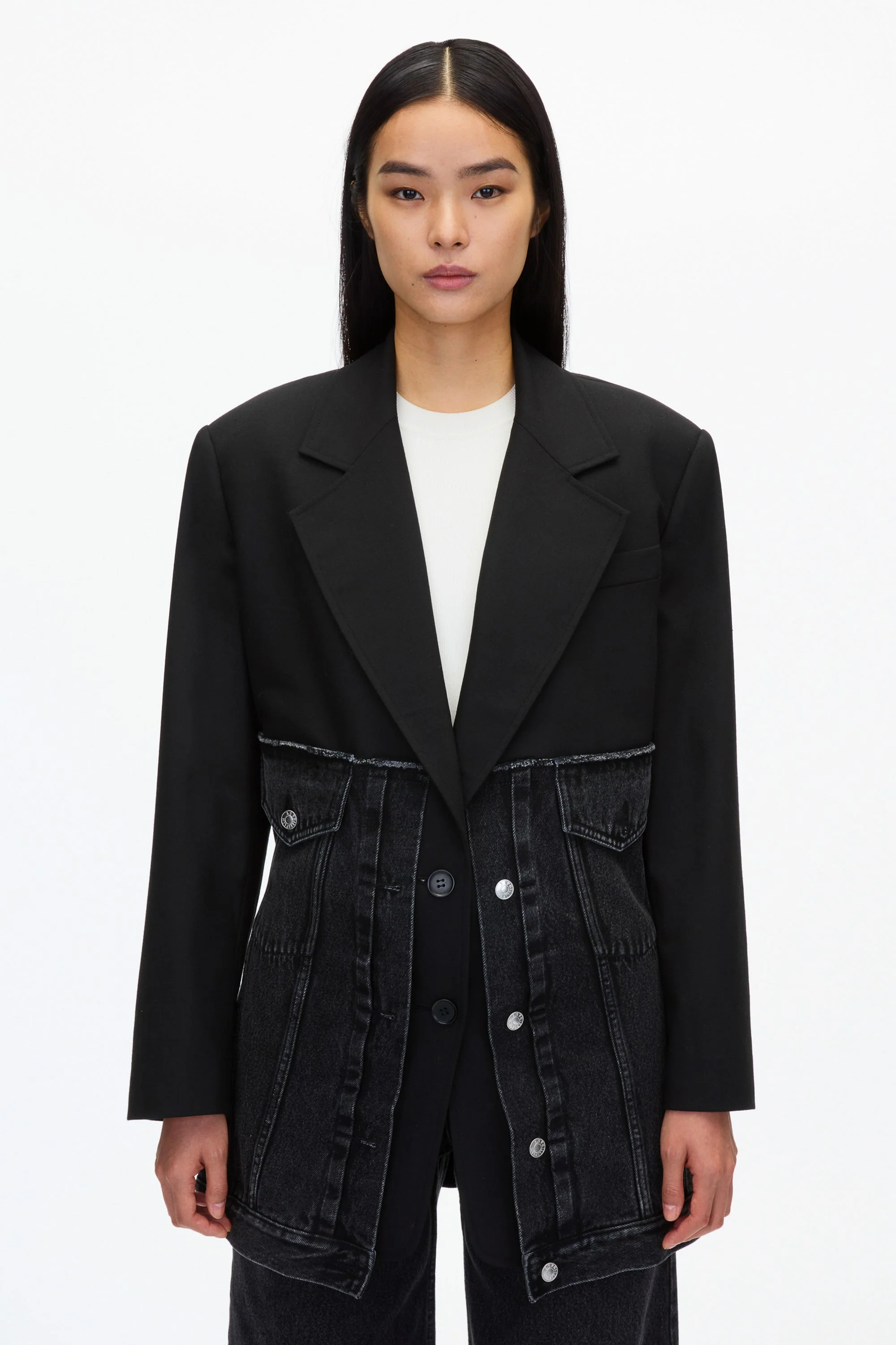 Oversized Hybrid Denim Blazer - Image 6