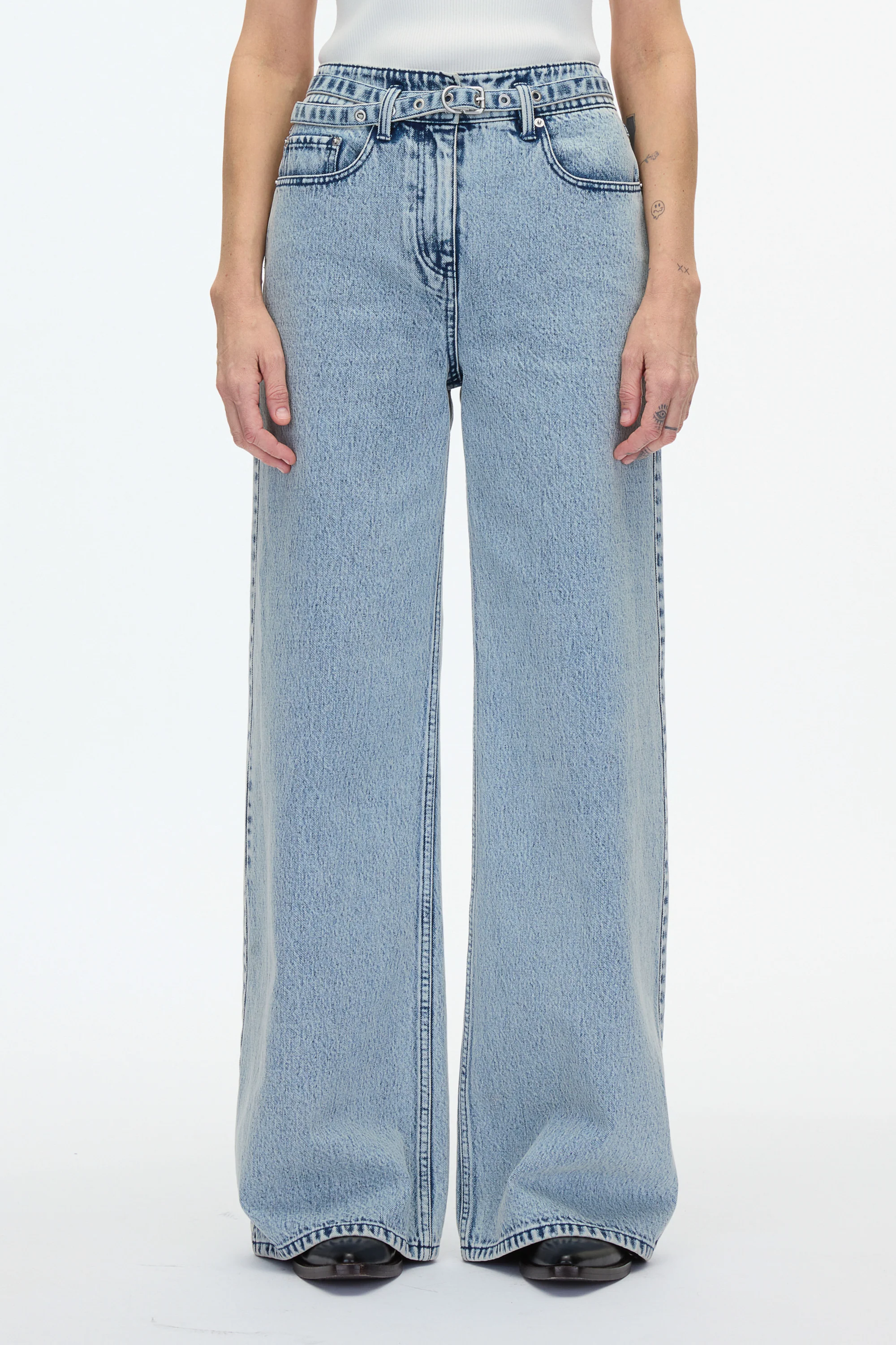 Wide Leg Belted Jean - Image 2