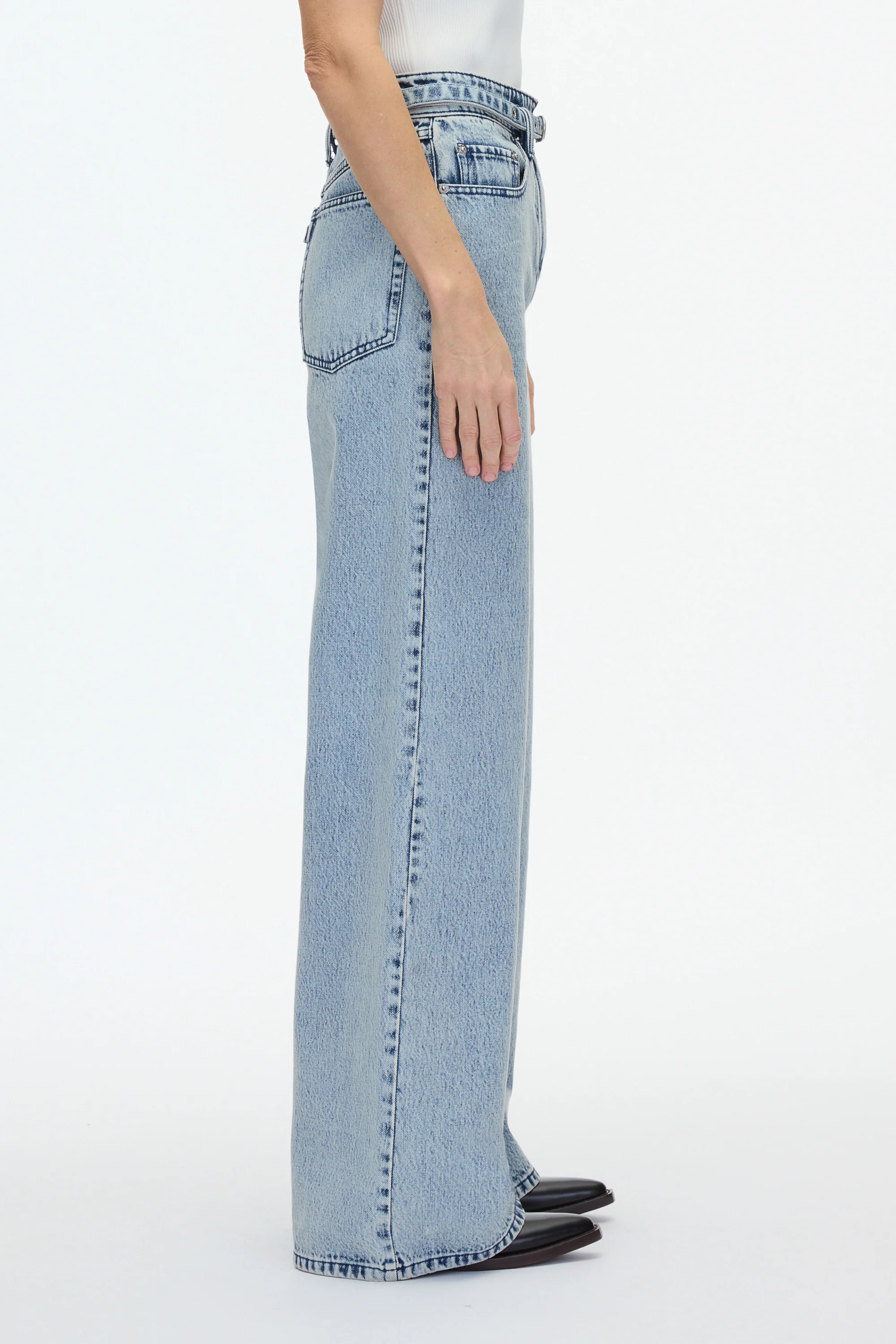 Wide Leg Belted Jean - Image 3