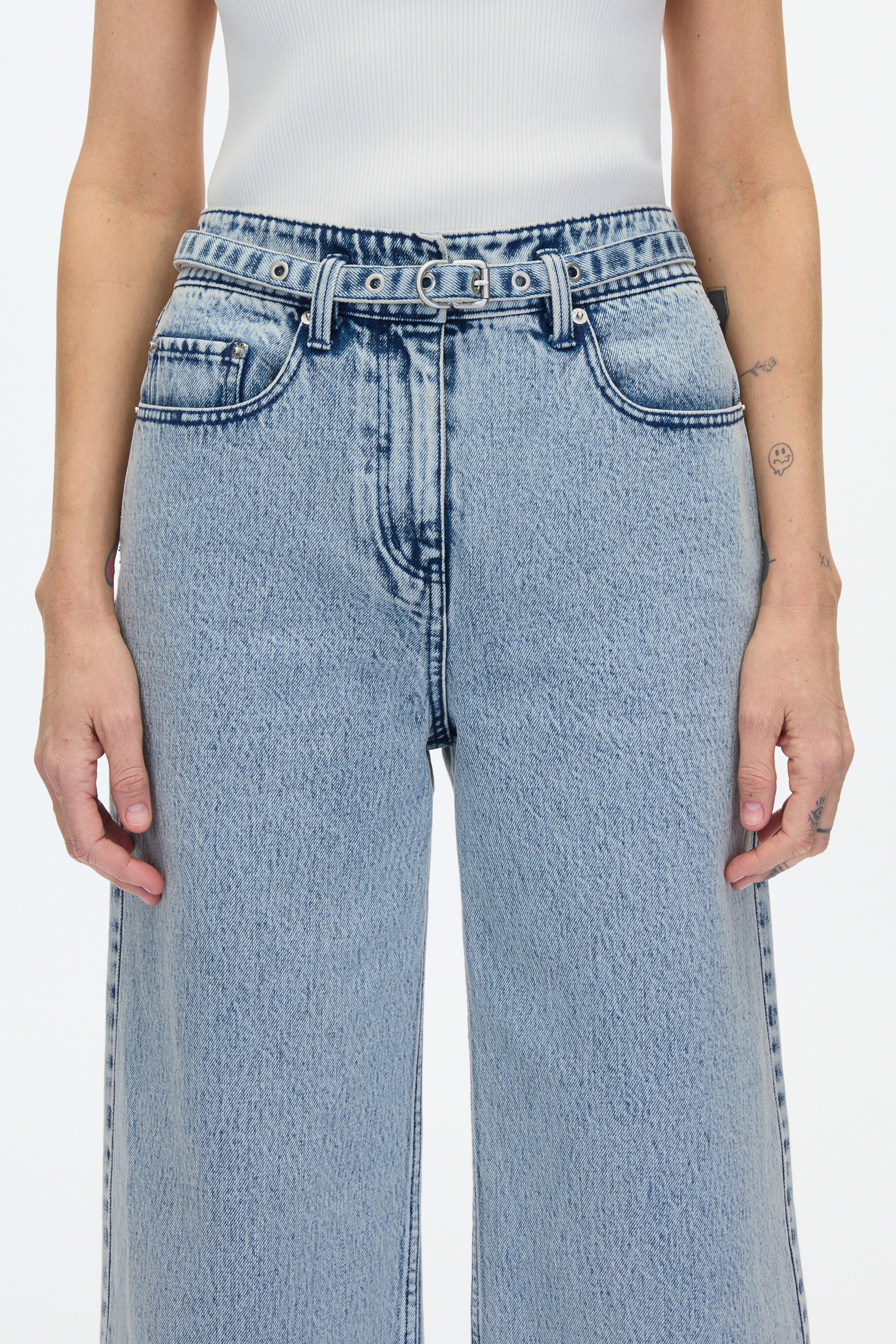 Wide Leg Belted Jean - Image 5