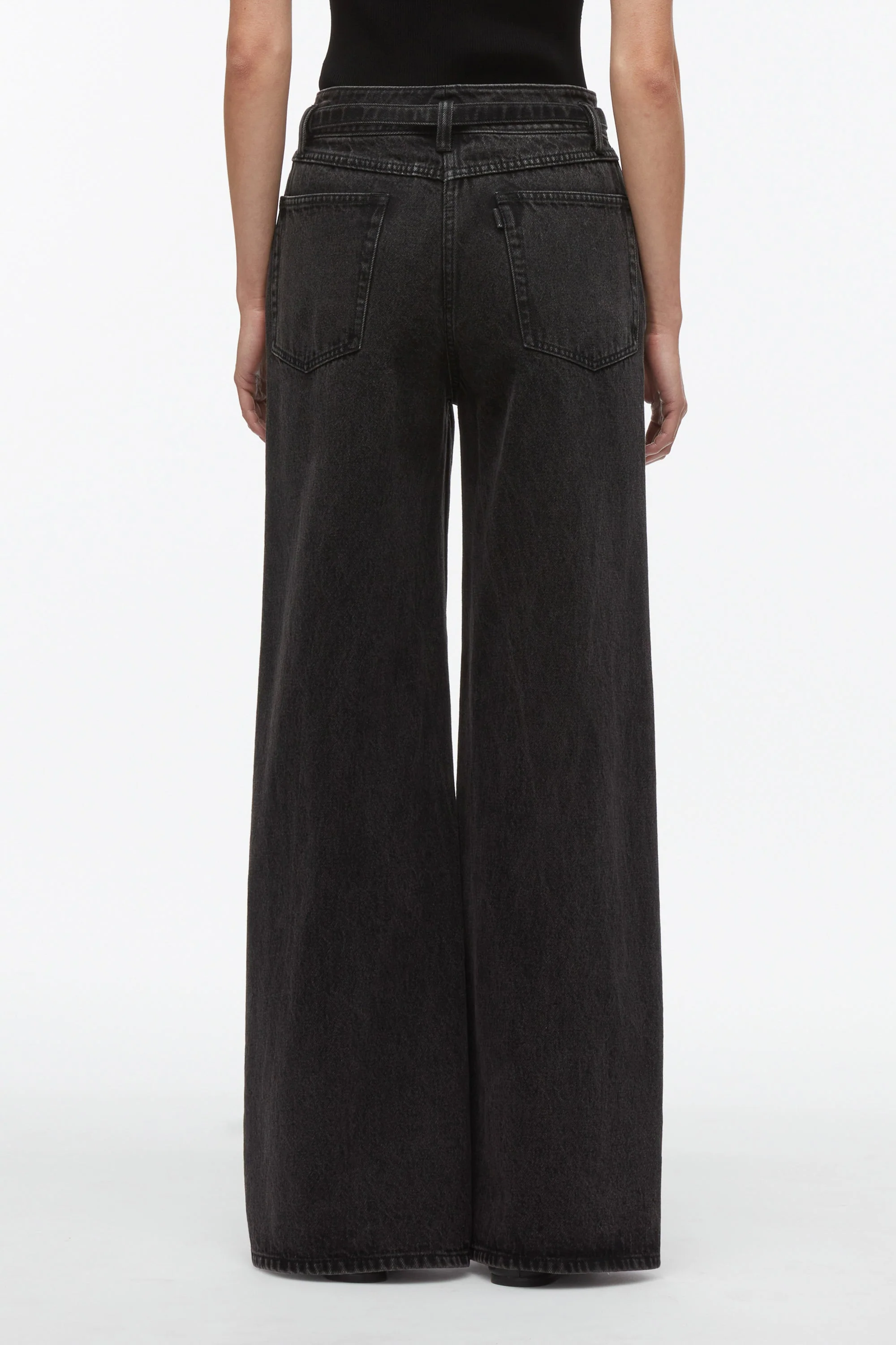 Wide Leg Belted Jeans - Image 4