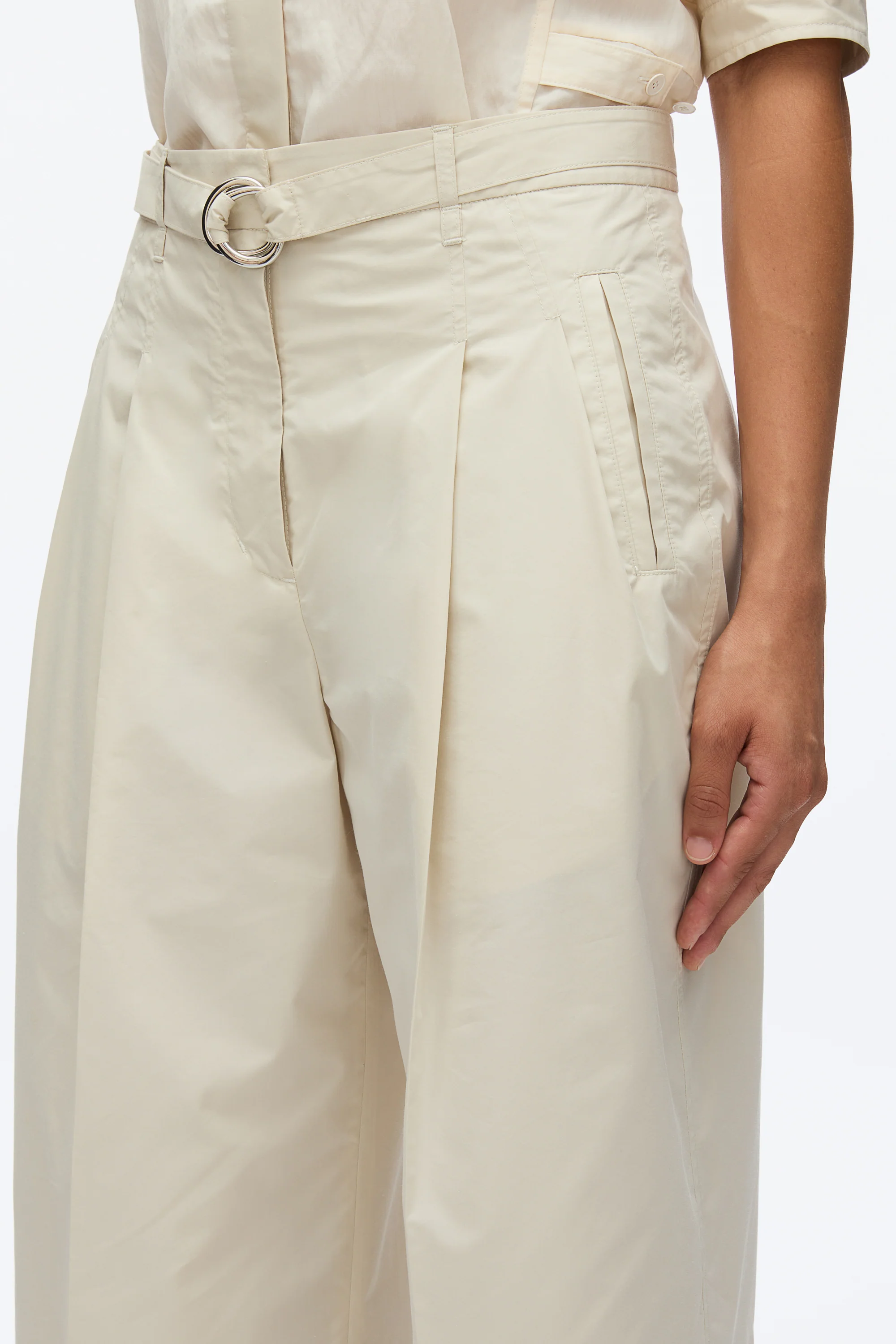 Double Pleat Wide Cropped Pant - Image 10