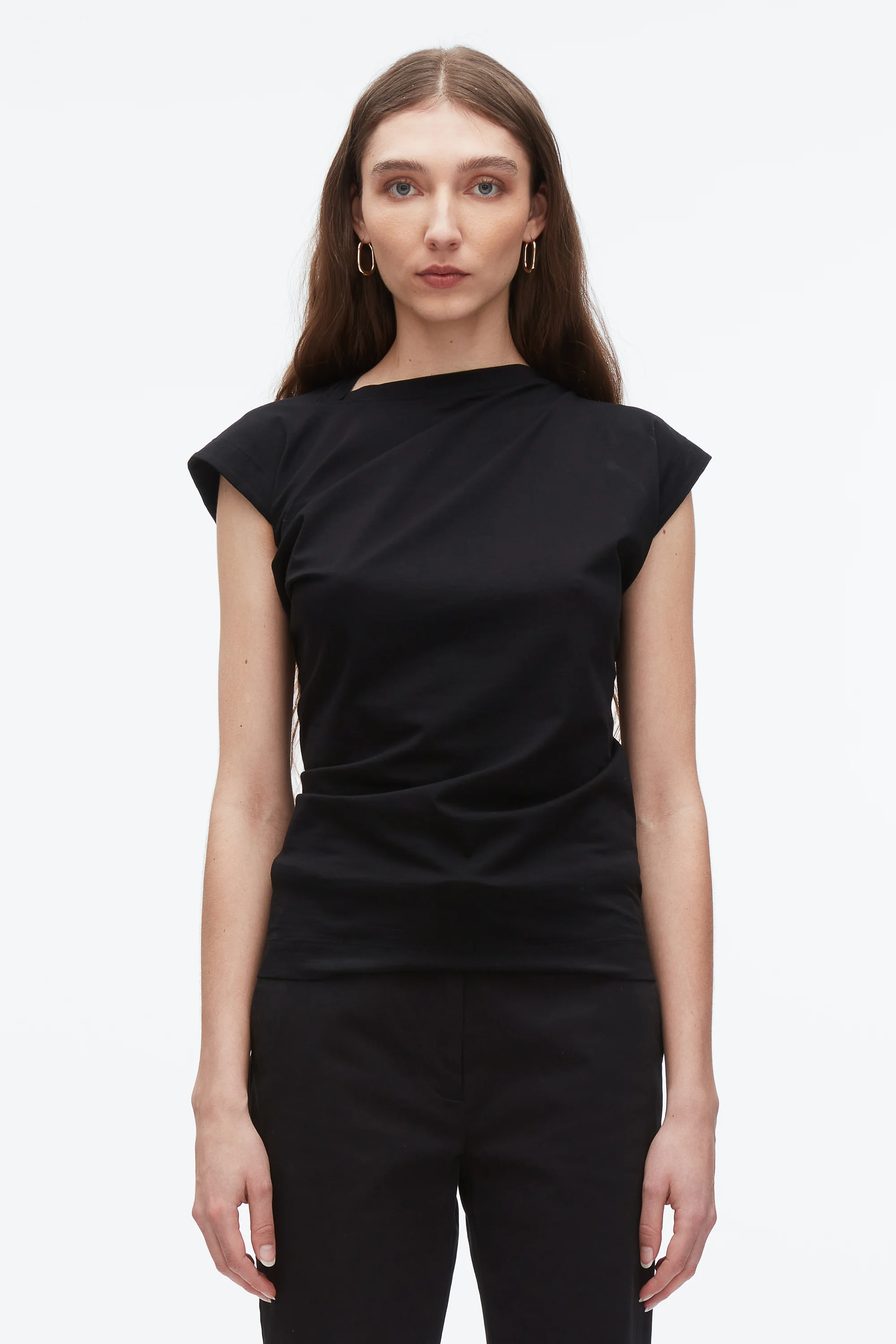 Draped Asymmetric T-Shirt - Image 3