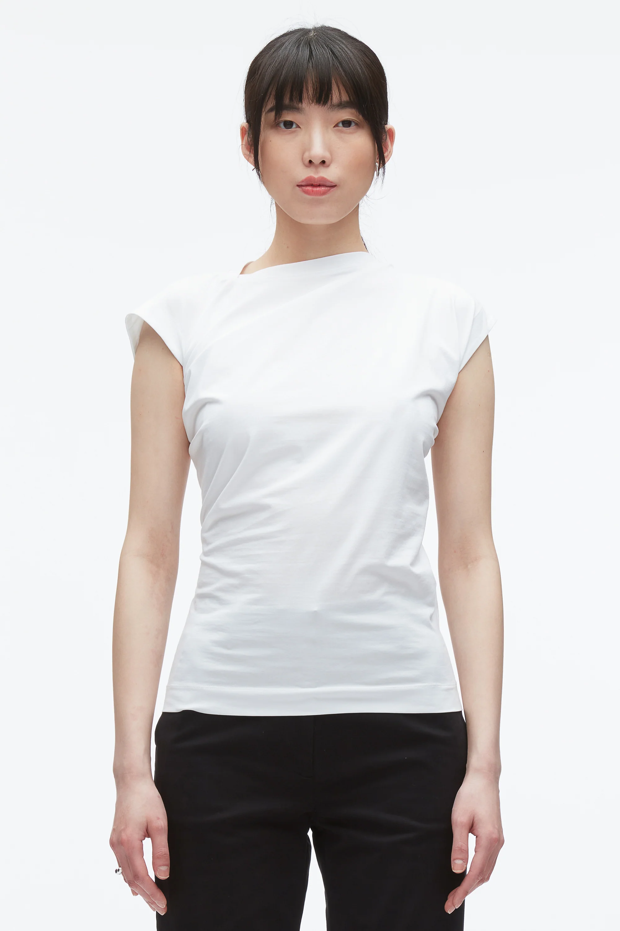 Draped Asymmetric T-Shirt - Image 9