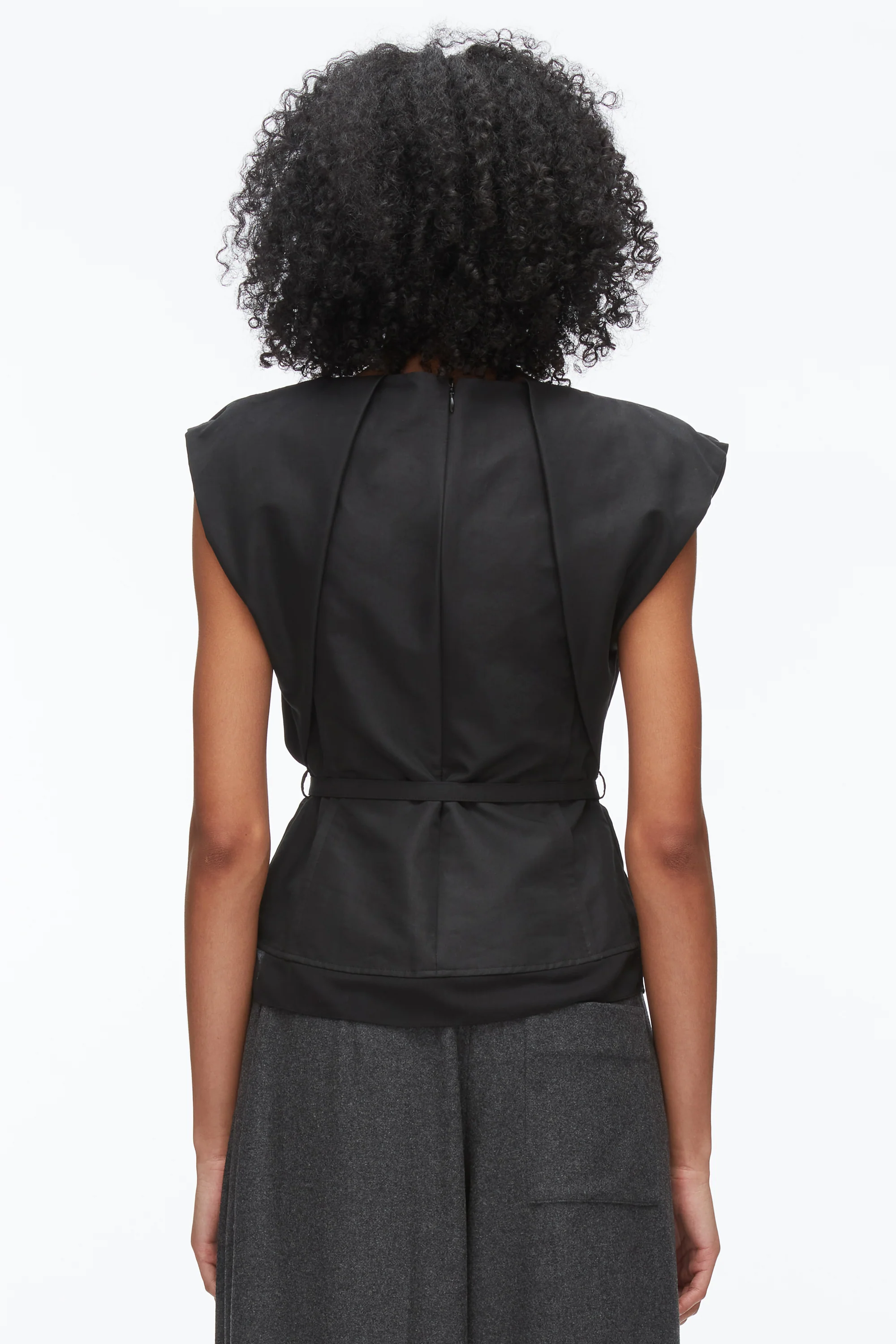 Draped Bow Belted Shell Top - Image 11