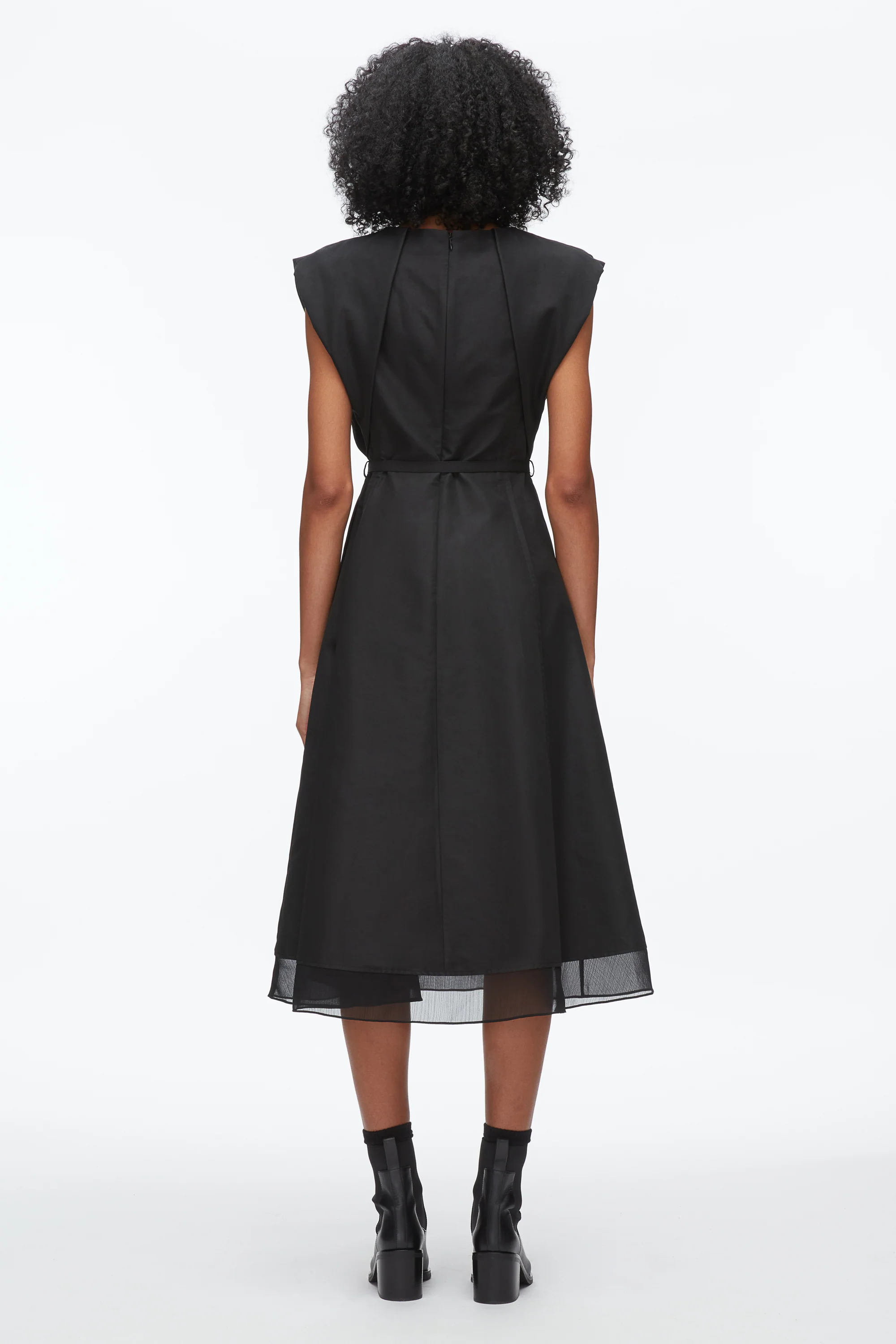 Draped Bow Dress with Belt - Image 9