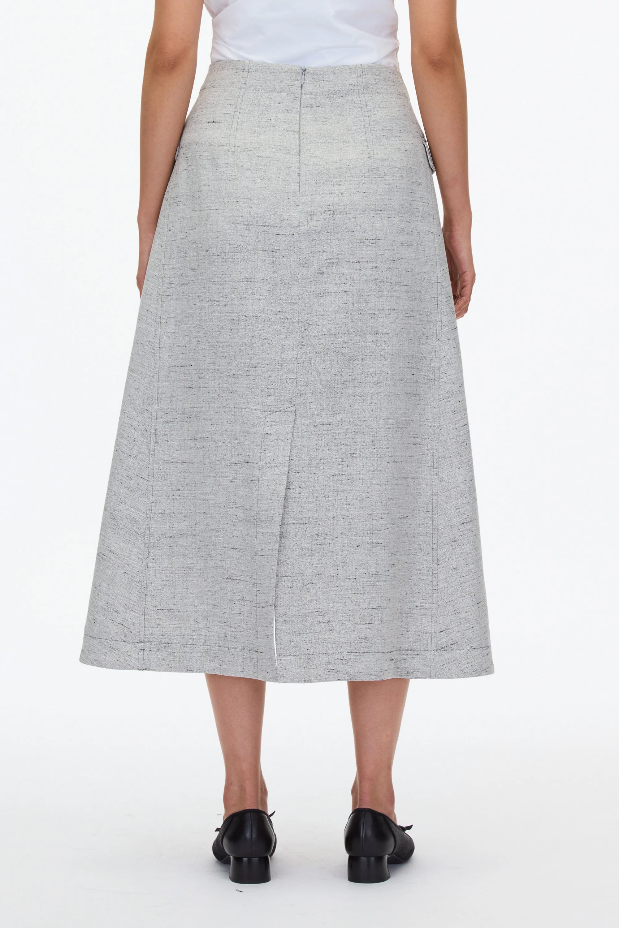 Faux Wrap Skirt with Tie Waist - Image 8
