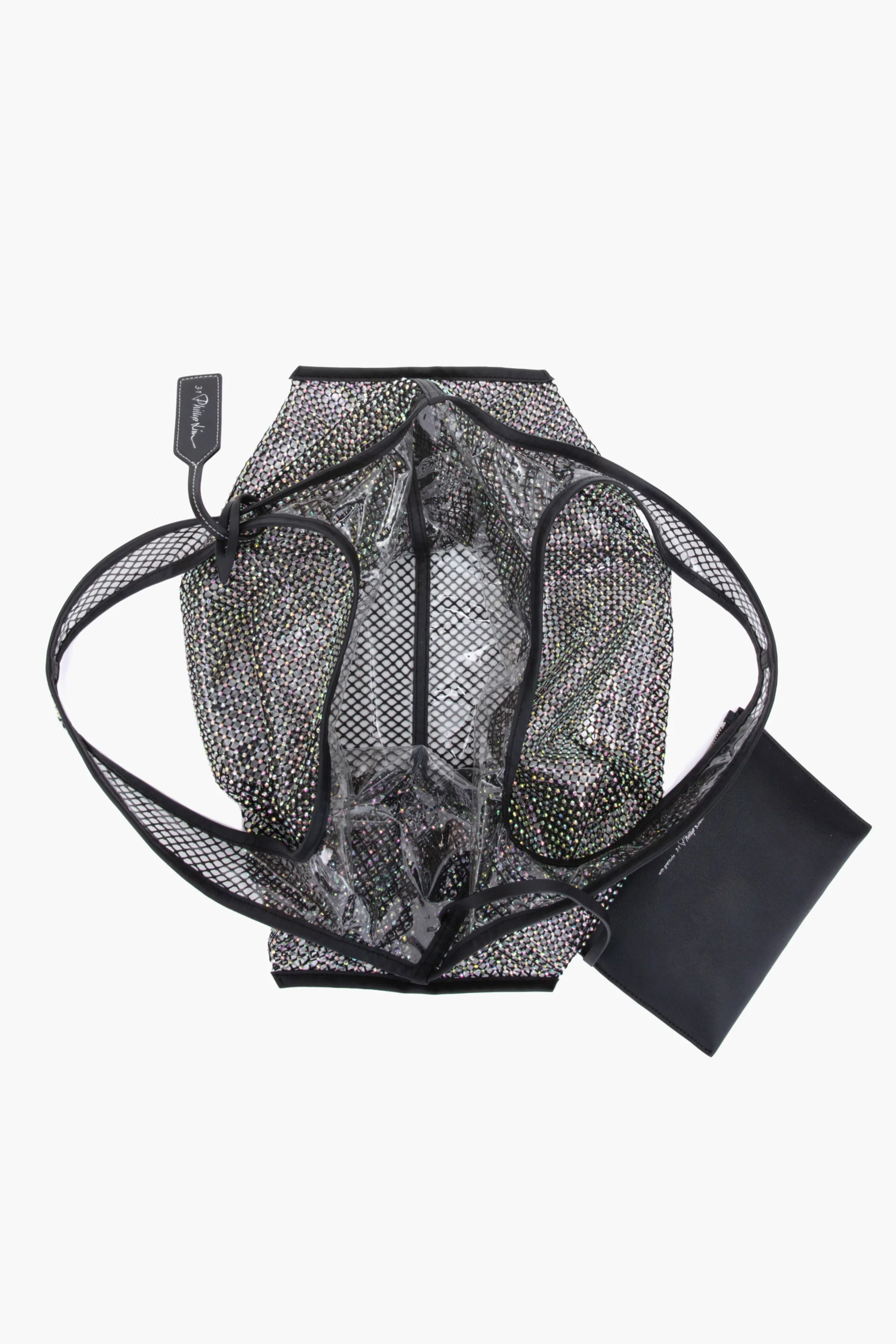 Crystal Embellished Mesh Market Tote - Image 3