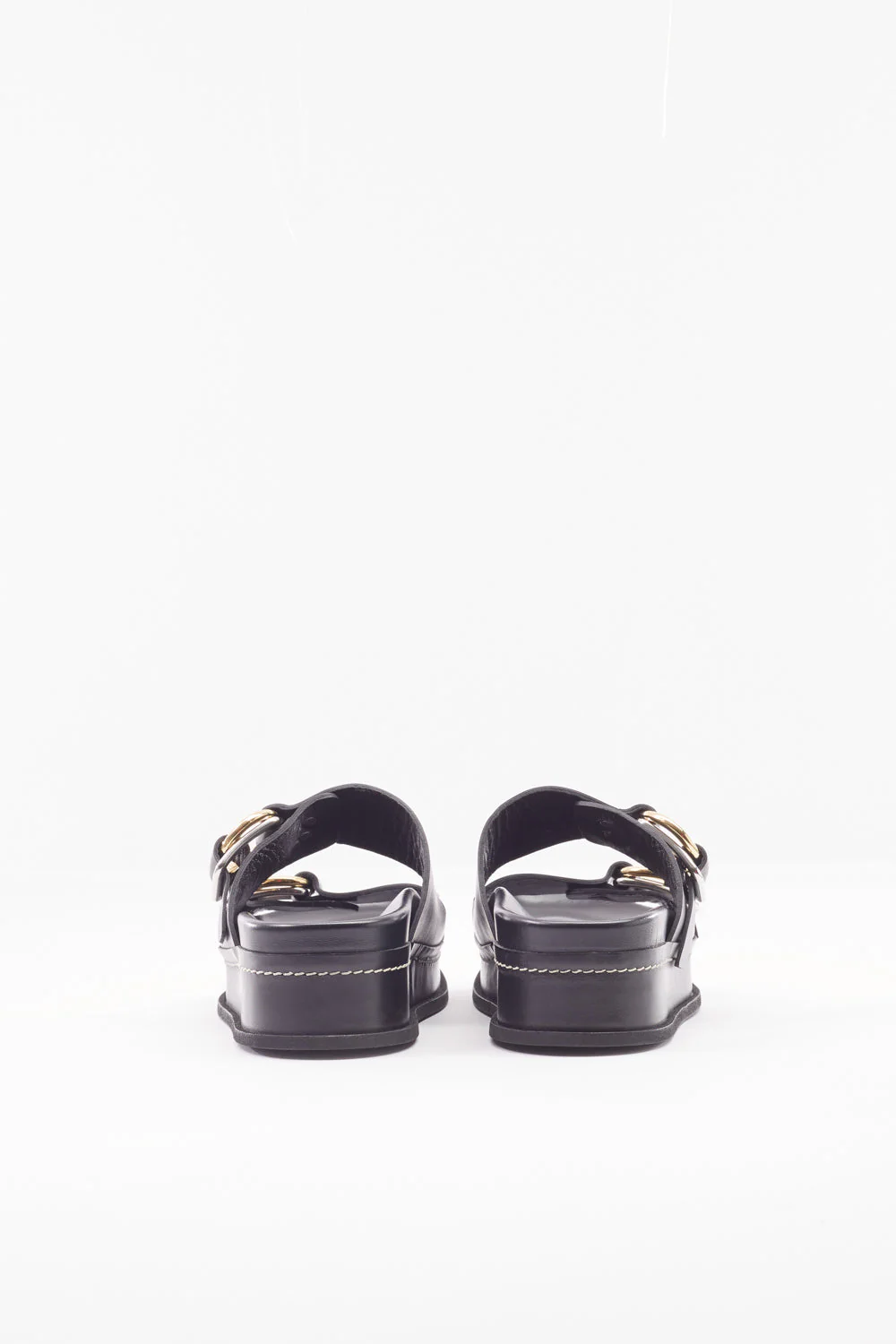 Freida Double-Buckle Platform Slides - Image 3
