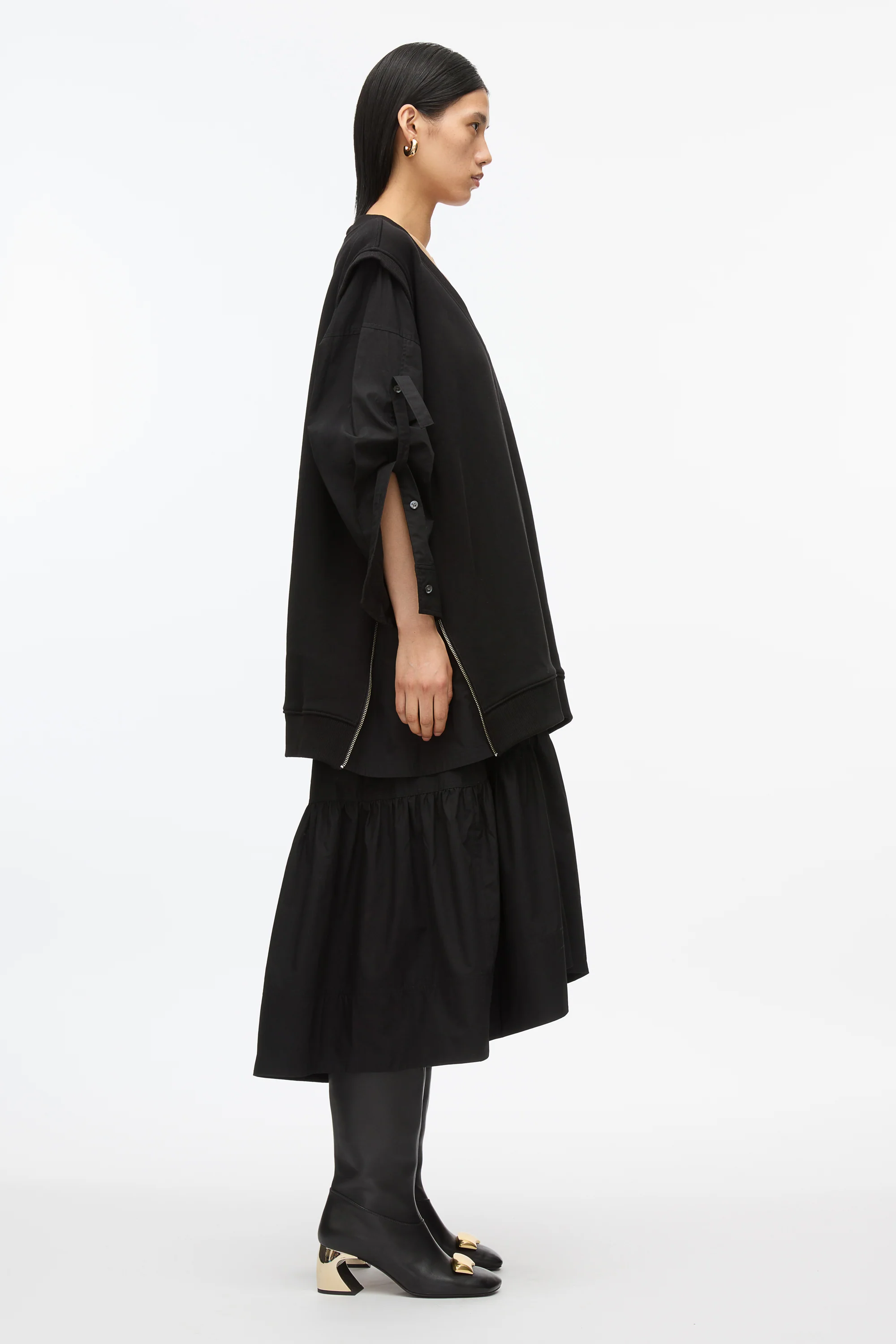 Oversized Vest Sweatshirt Combo Dress - Image 6