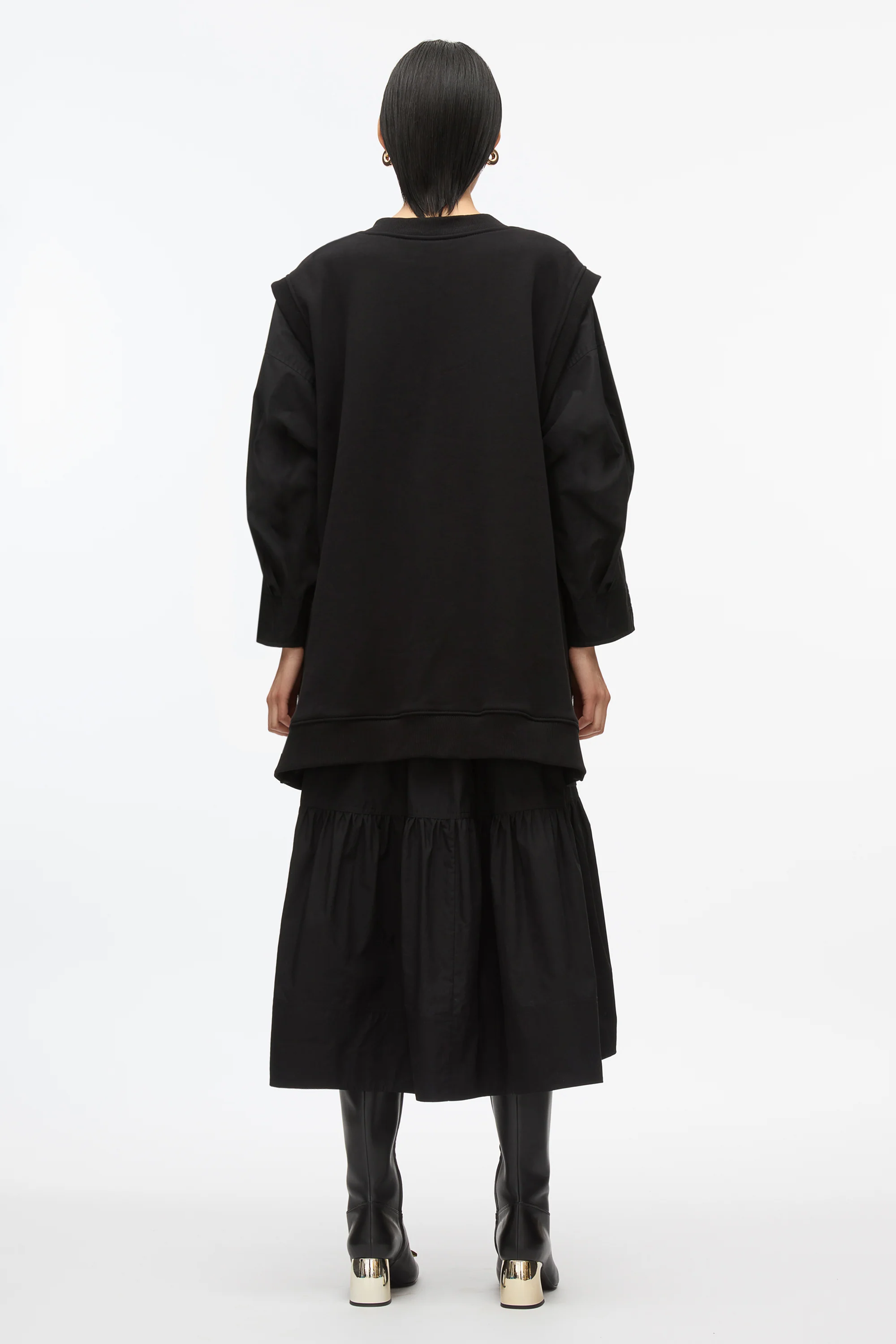 Oversized Vest Sweatshirt Combo Dress - Image 7