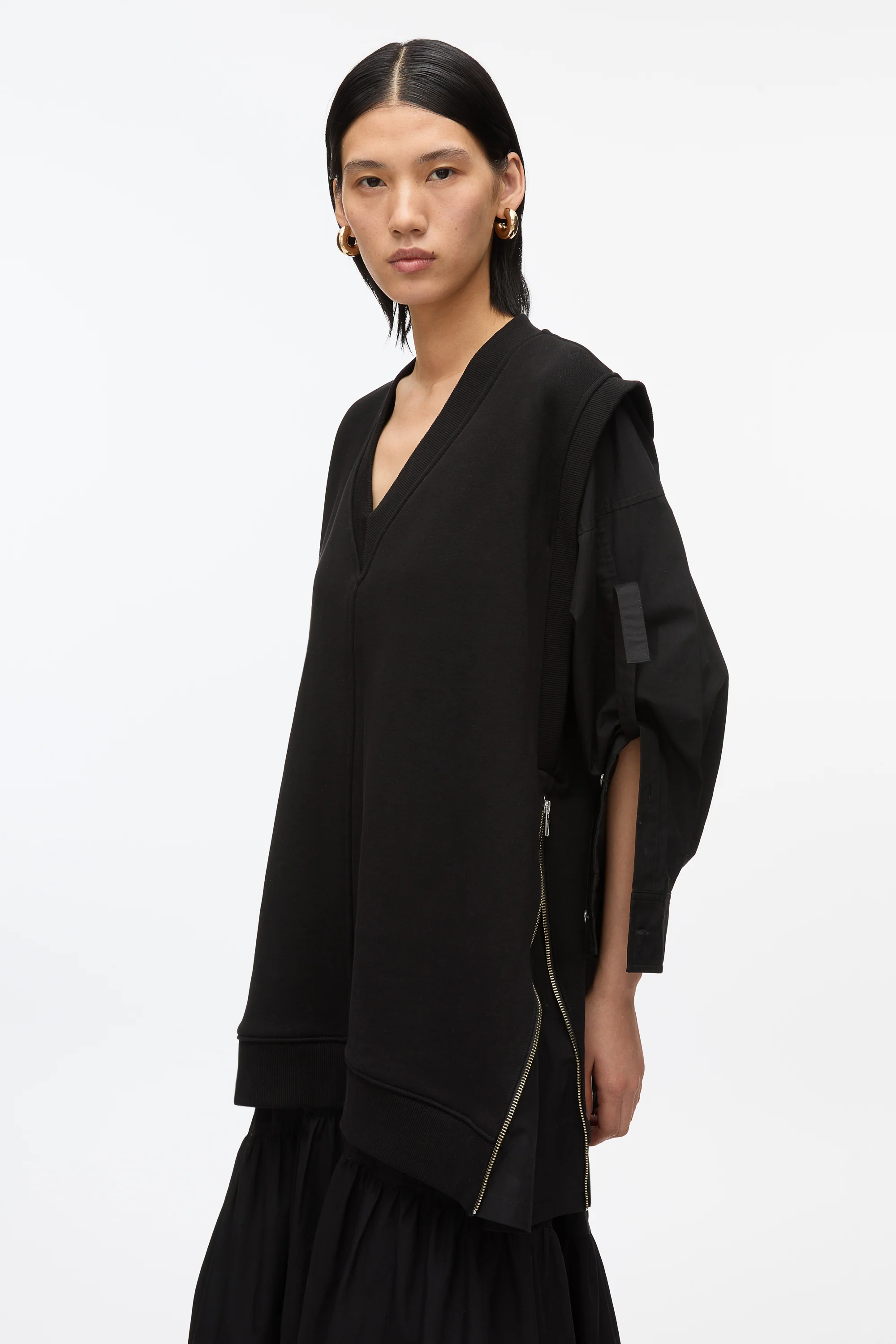 Oversized Vest Sweatshirt Combo Dress - Image 8