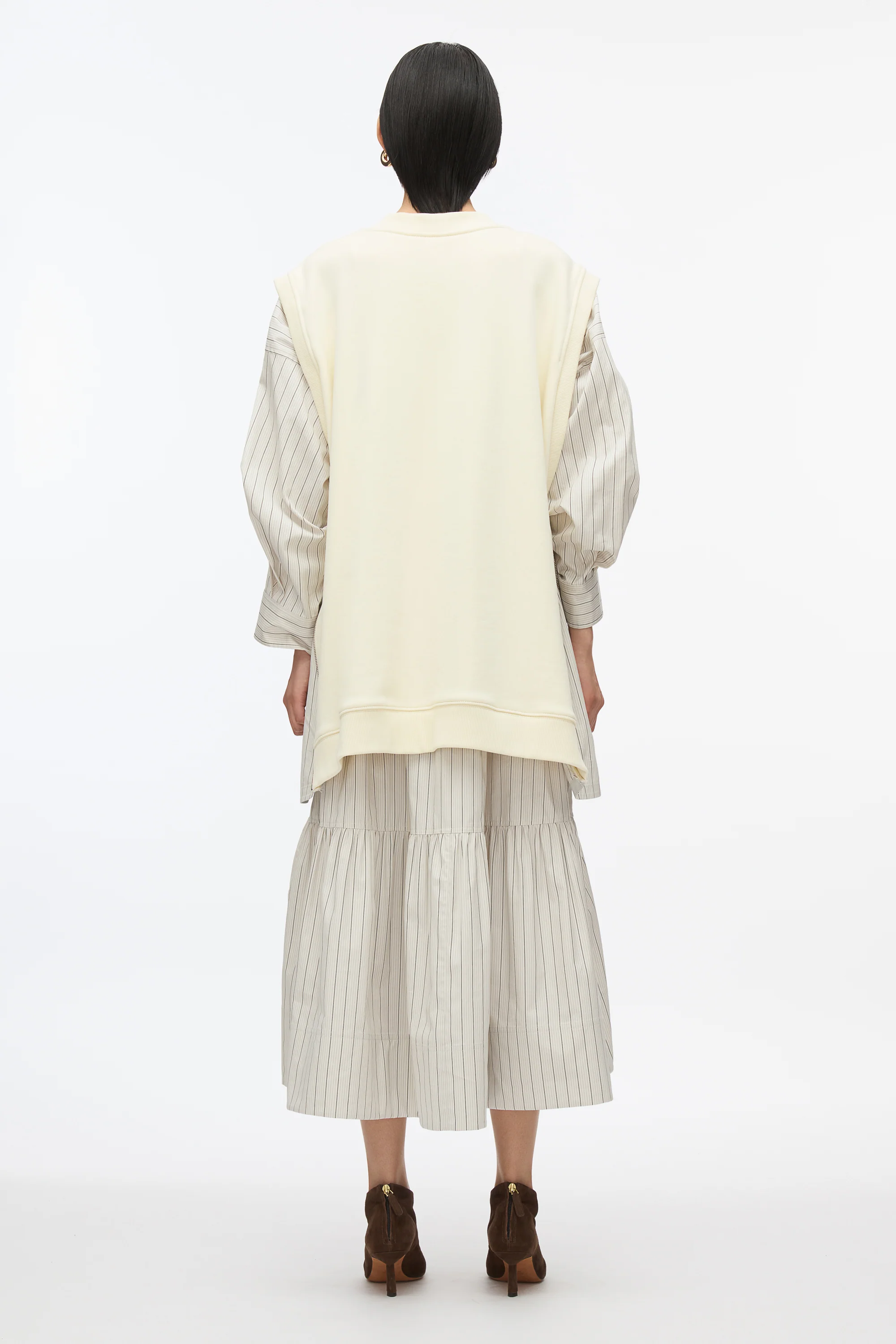 Oversized Vest Sweatshirt Combo Dress - Image 3