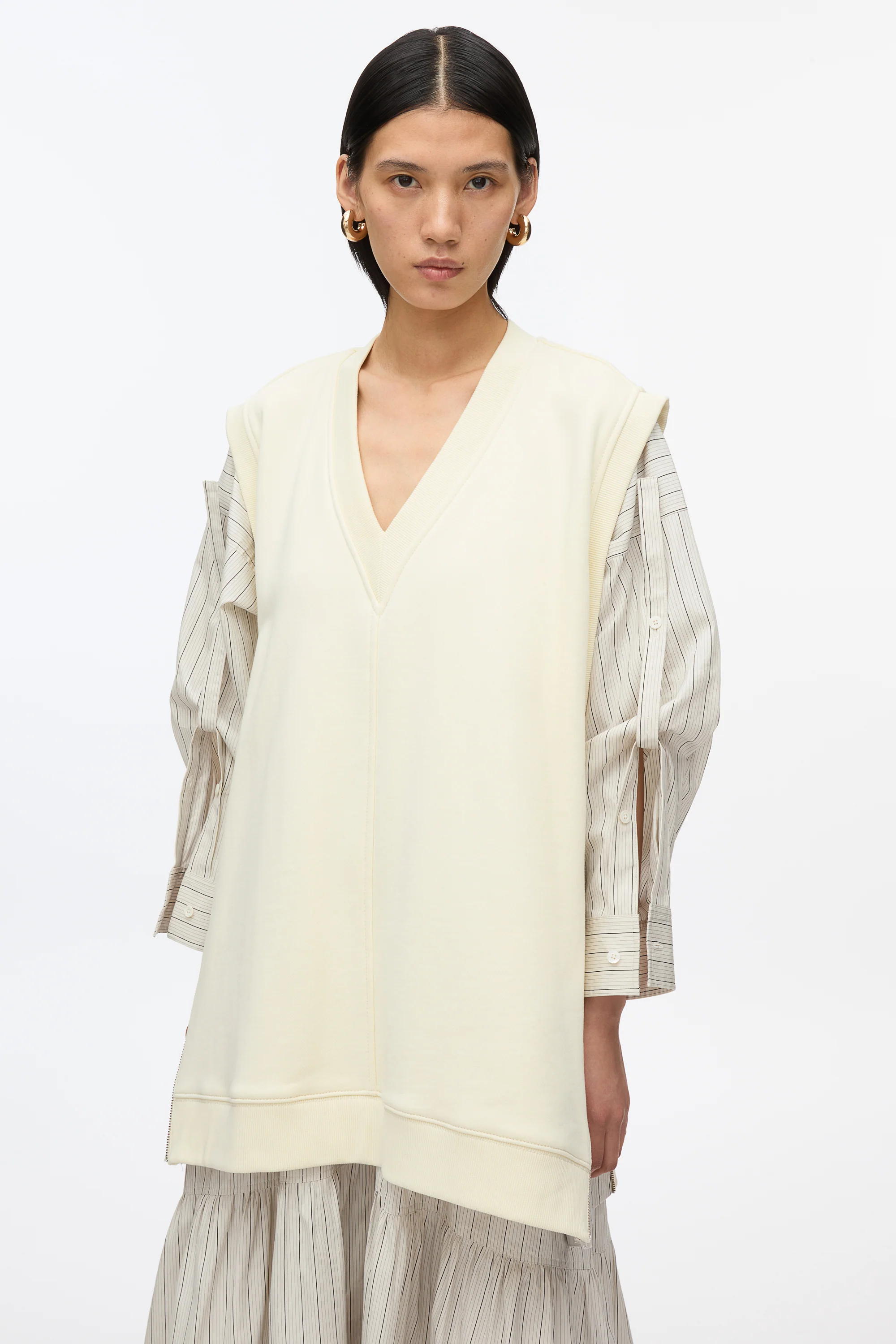 Oversized Vest Sweatshirt Combo Dress - Image 4