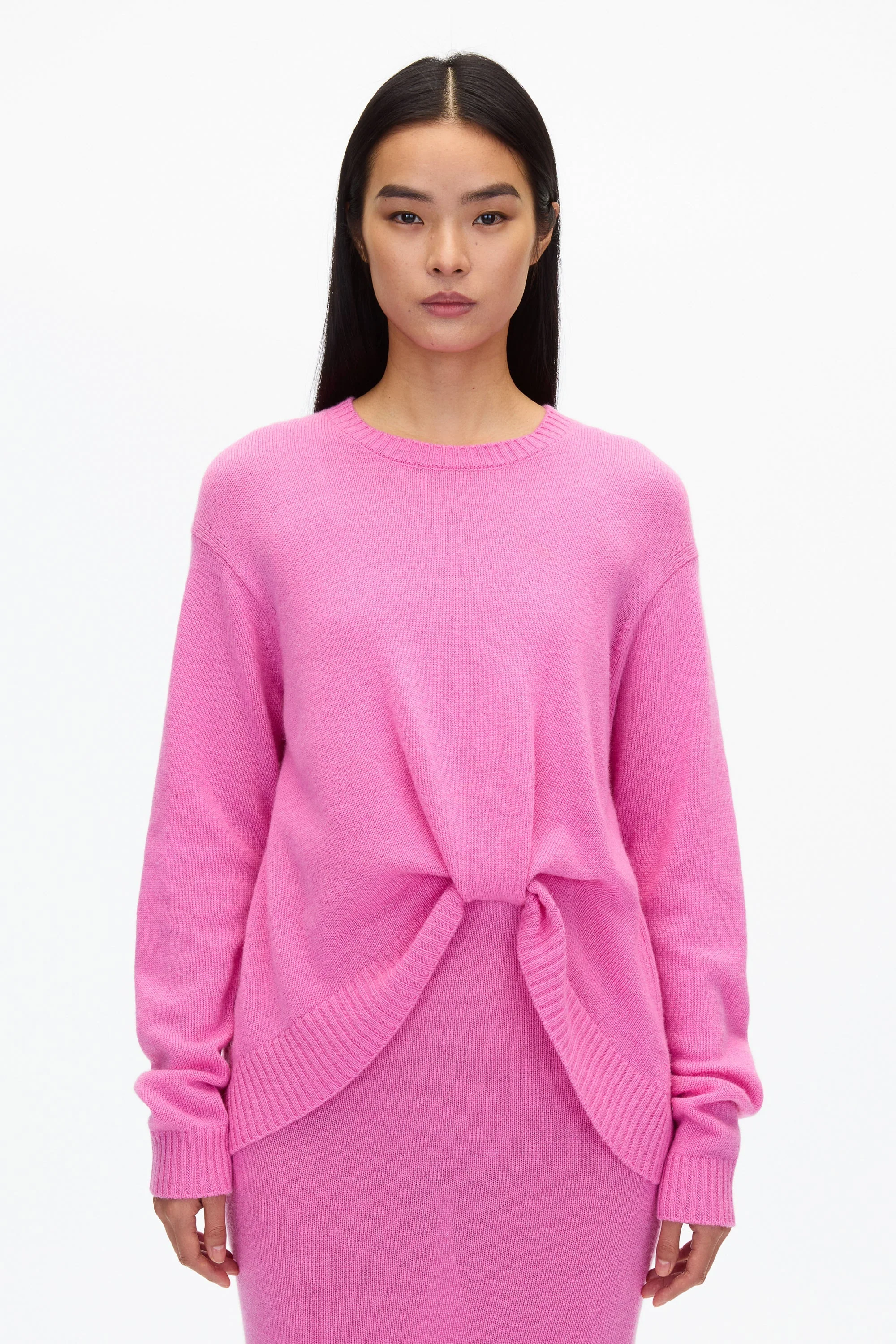 French Tuck Knit Dress with Lace Trim - Image 13