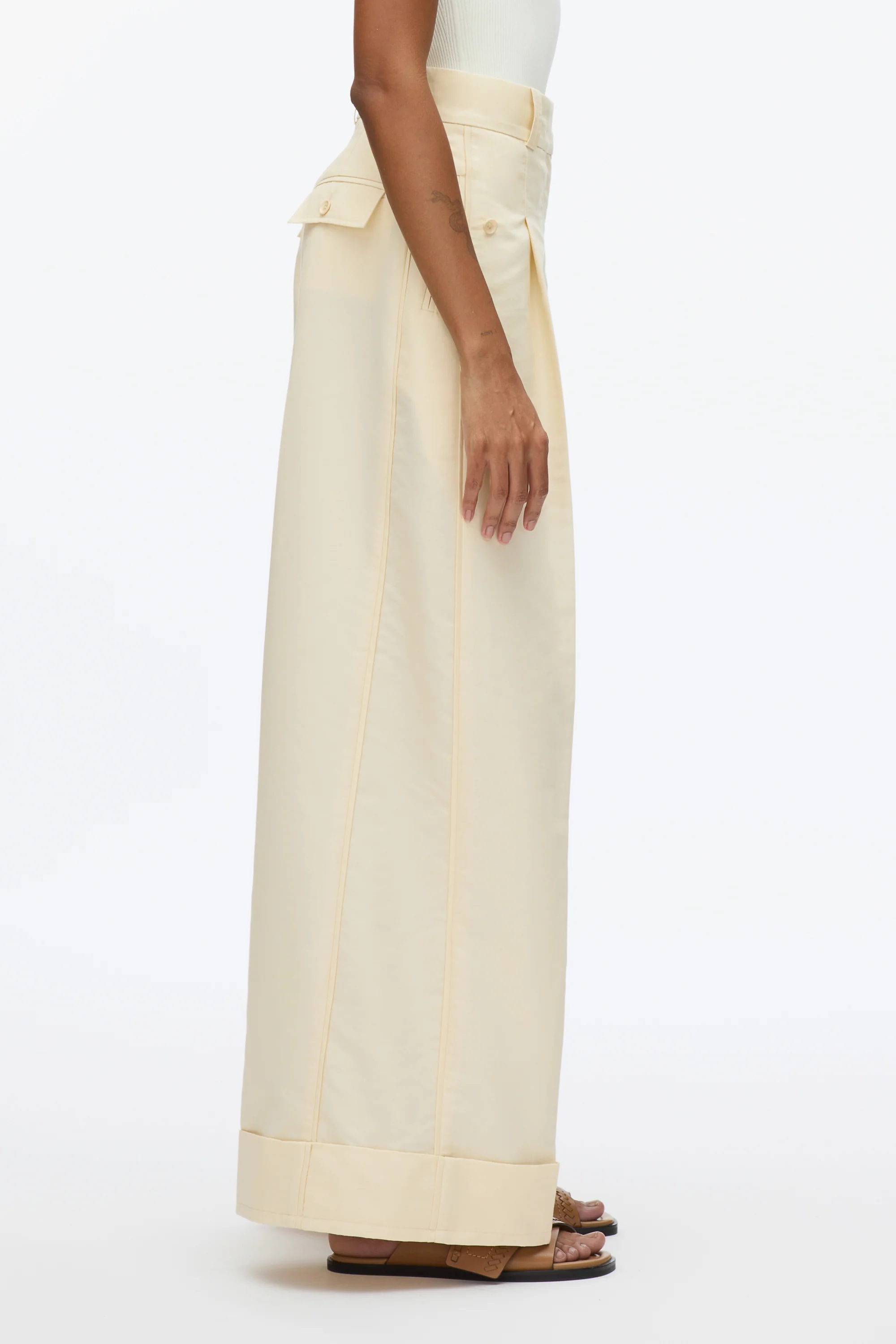 Petite Pleated Wide Leg Trouser - Image 13