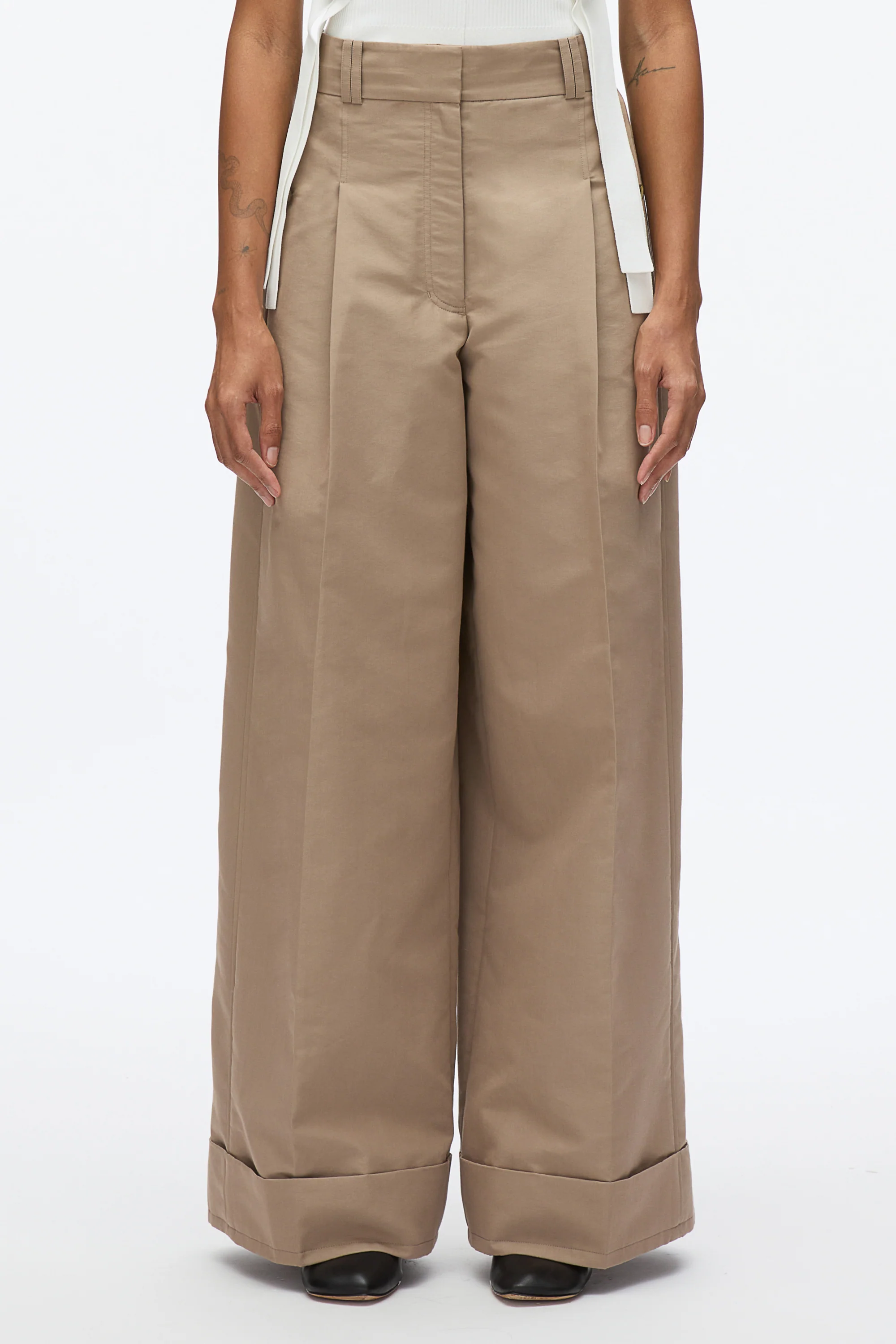 Petite Pleated Wide Leg Trouser - Image 7