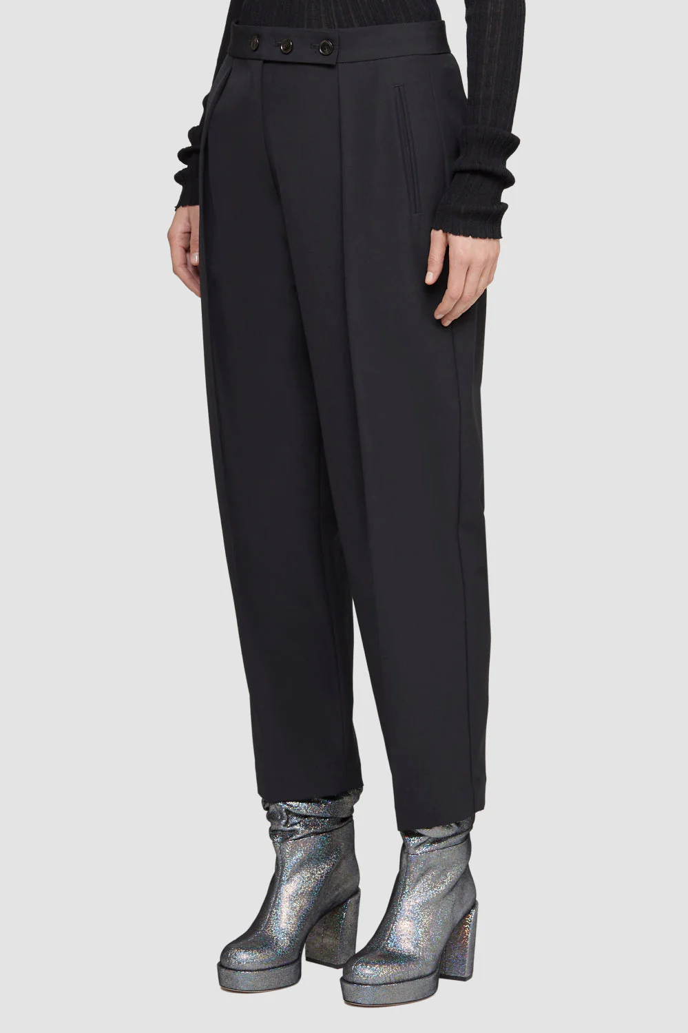 High-Waisted Tapered Trousers - Image 3