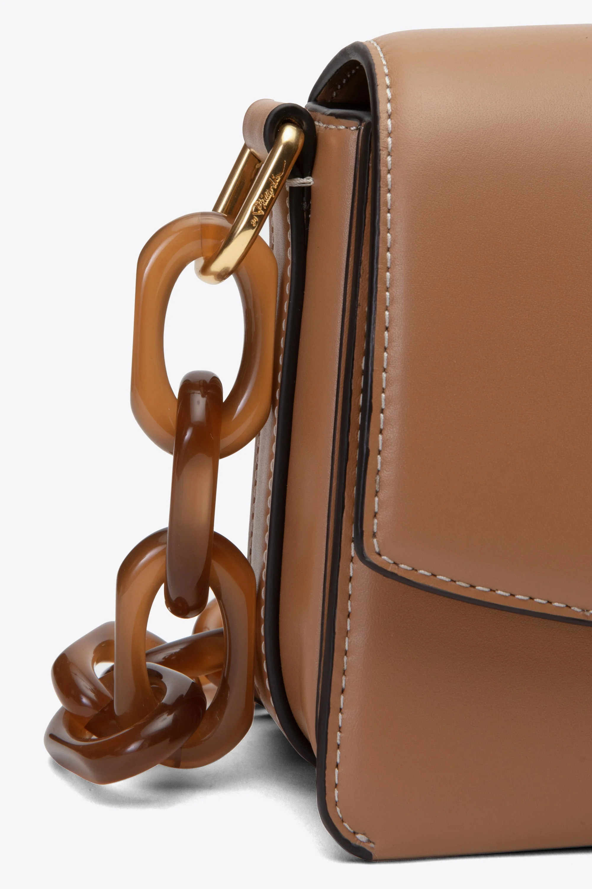 Camel ID Shoulder Bag with Resin Chain - Image 5