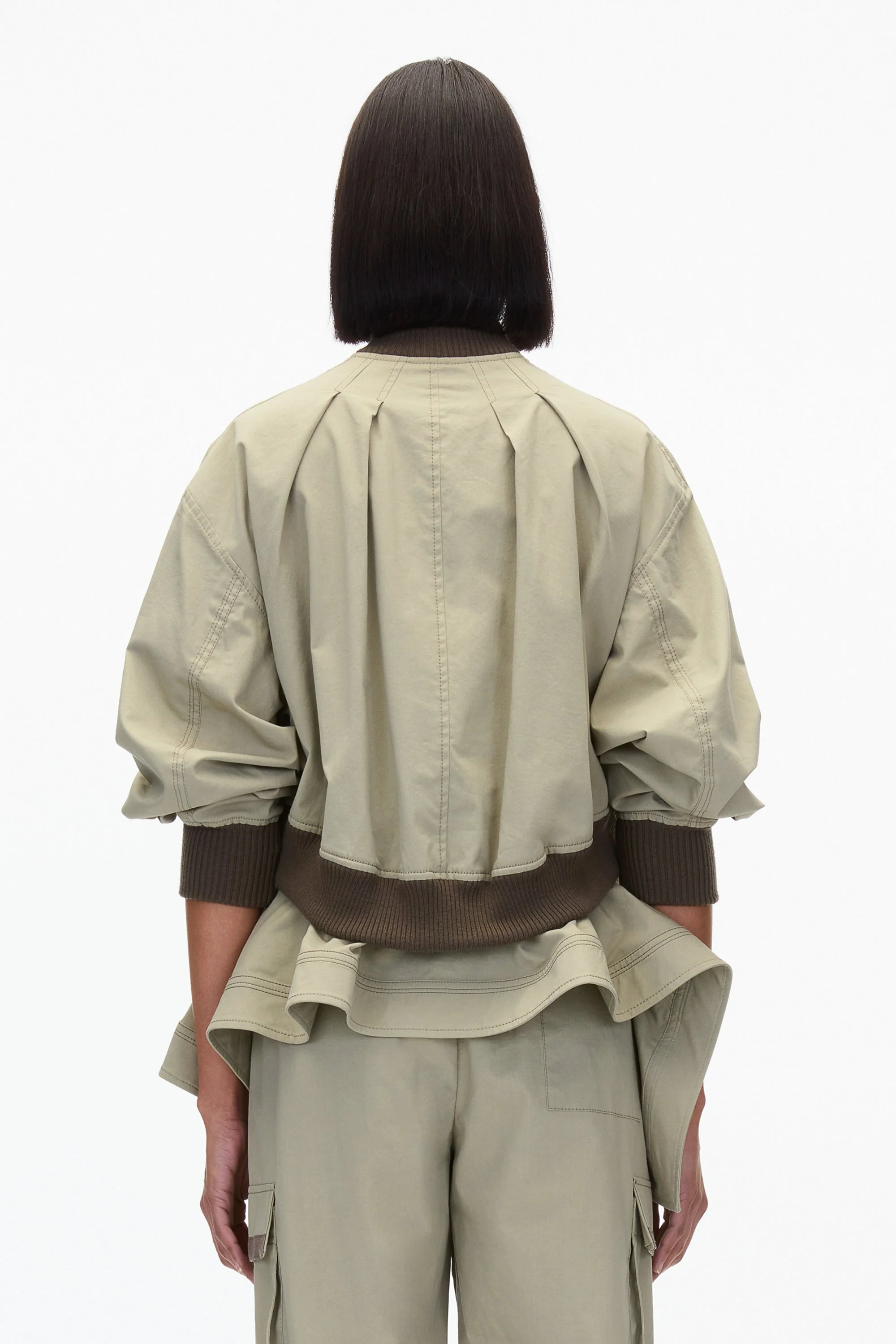 Layered Flounce Bomber Jacket - Image 11