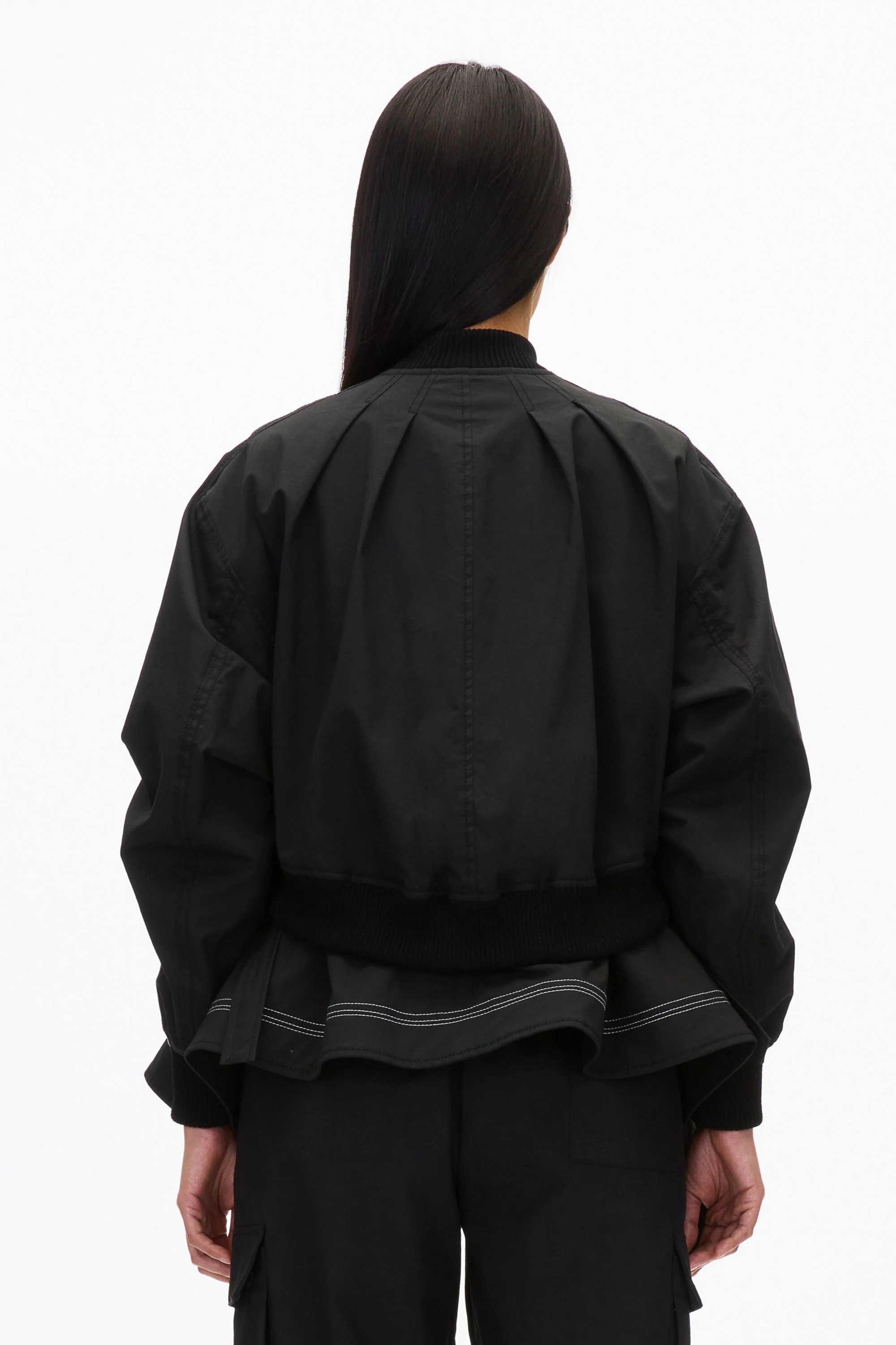 Layered Flounce Bomber Jacket - Image 4
