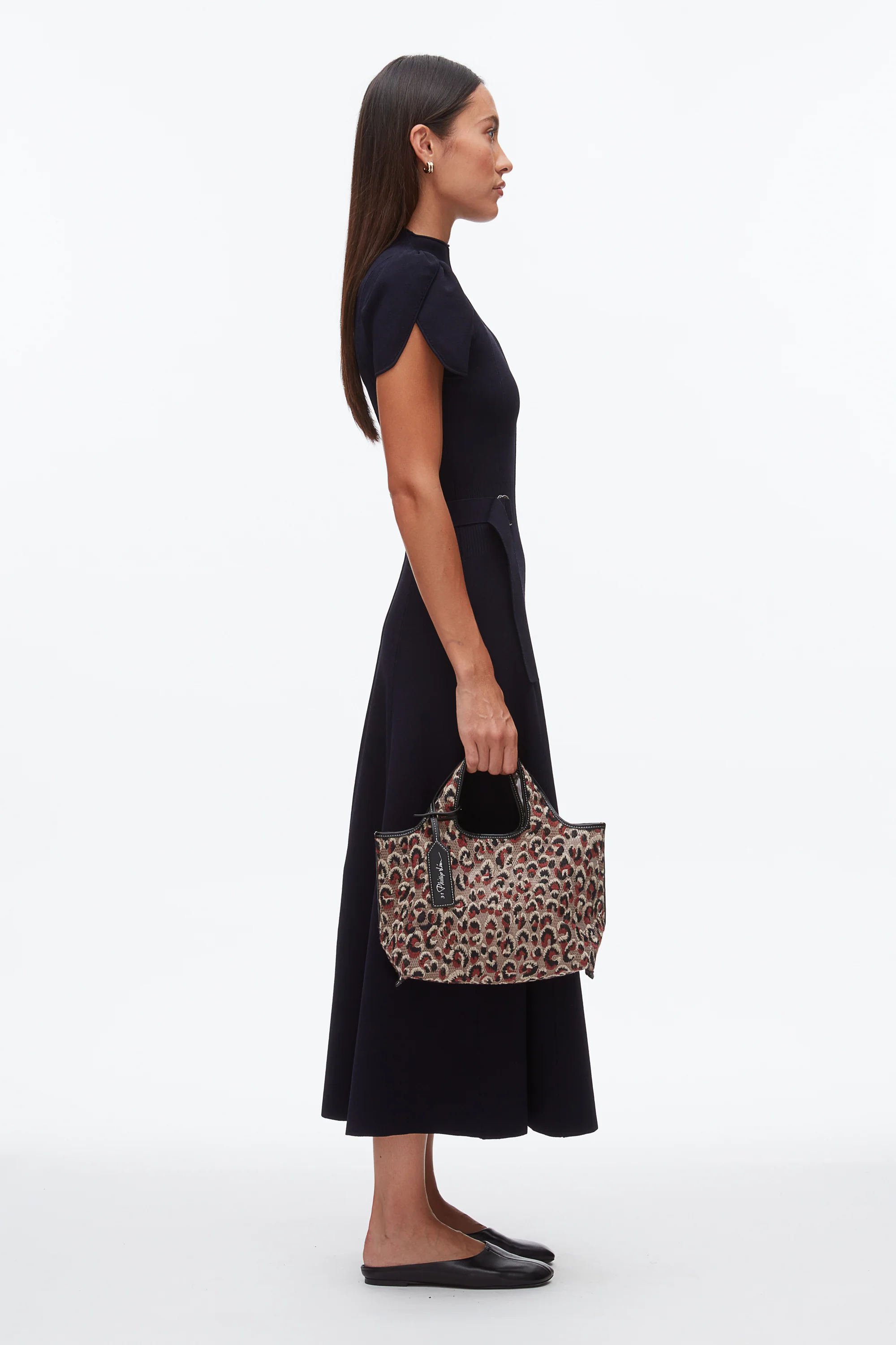 Leopard Embroidered Mini Market Tote - Image 4