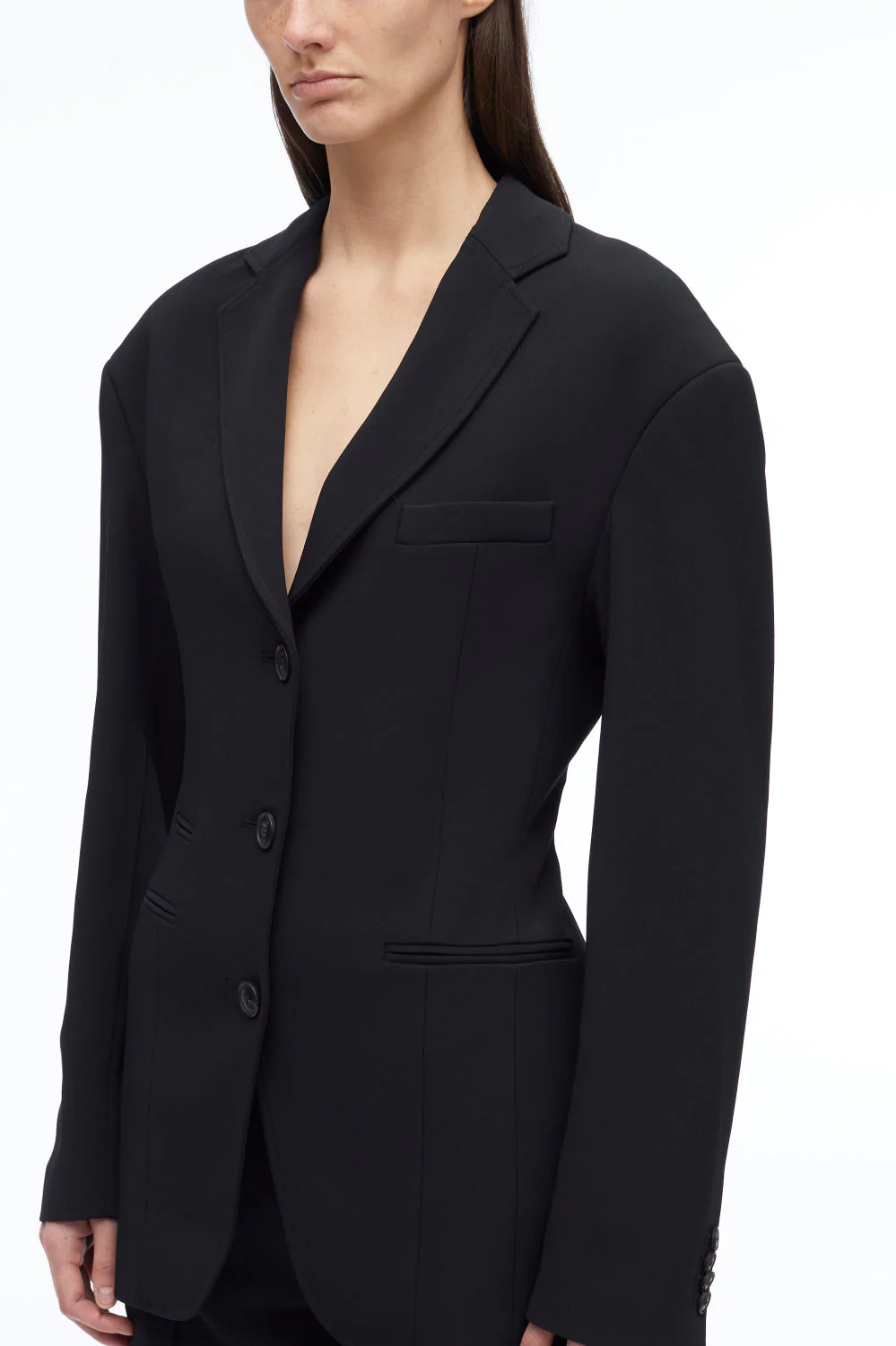 Matte Crepe Cinched Blazer - Image 3